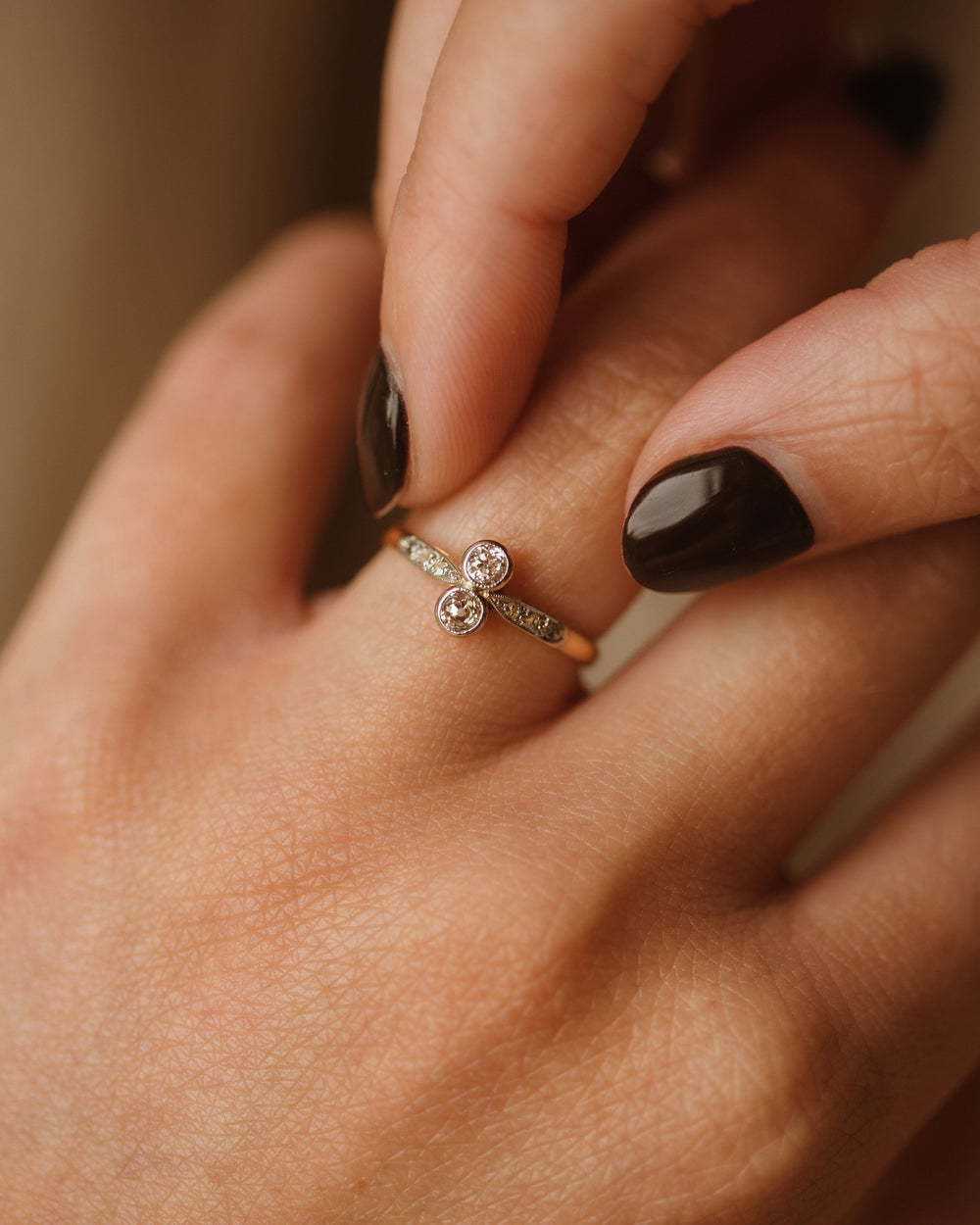 Ivy Antique 18ct Gold Old Cut Diamond Ring