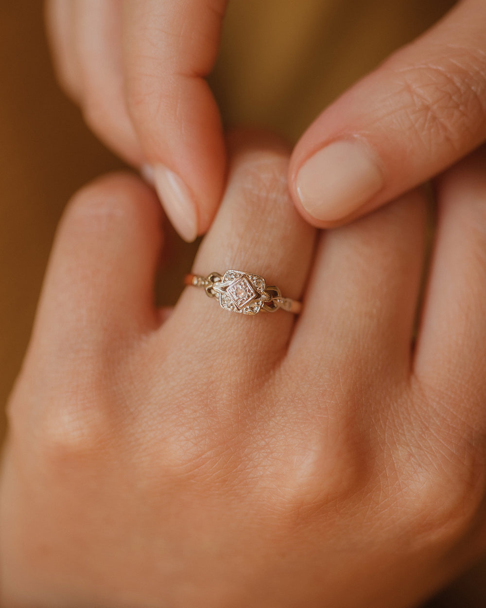 Maeve Antique 18ct Gold Art Deco Diamond Ring