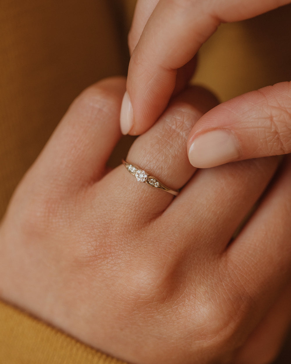 Clarice Vintage 9ct White Gold Diamond Ring