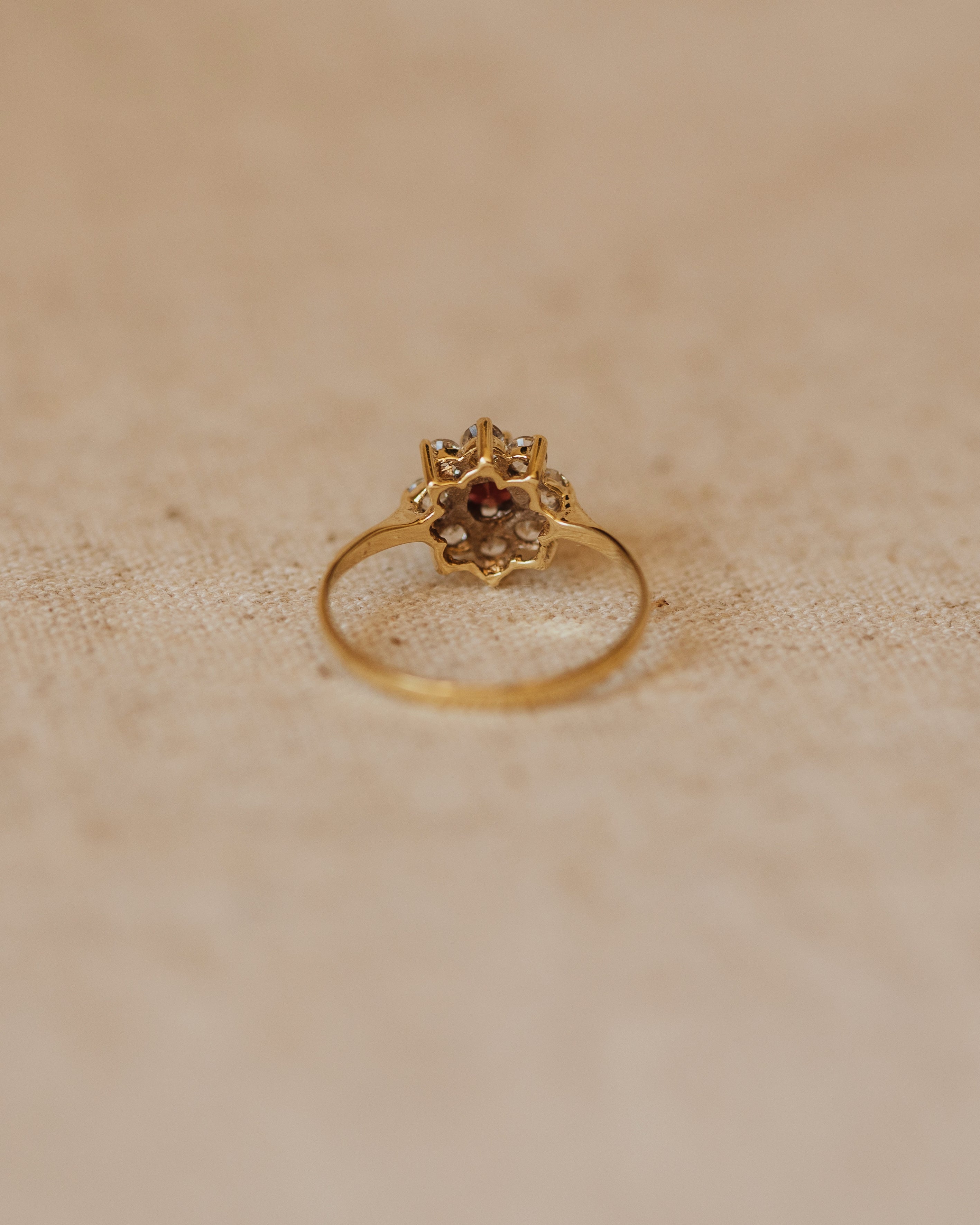 Nellie 1973 9ct Gold Garnet Cluster Ring