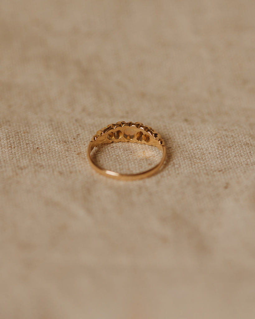 Matilda 1896 18ct Gold Opal & Diamond Victorian Ring