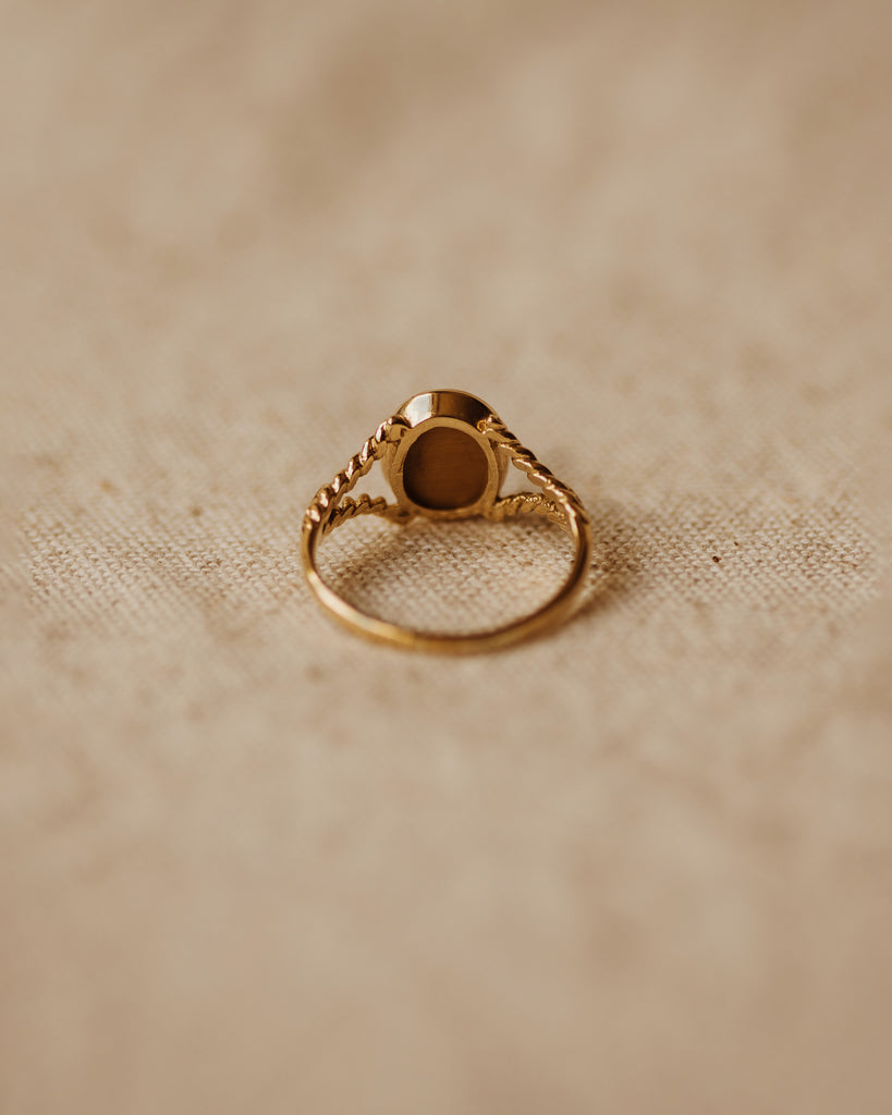 Sadie 1983 9ct Gold Tiger Eye Ring