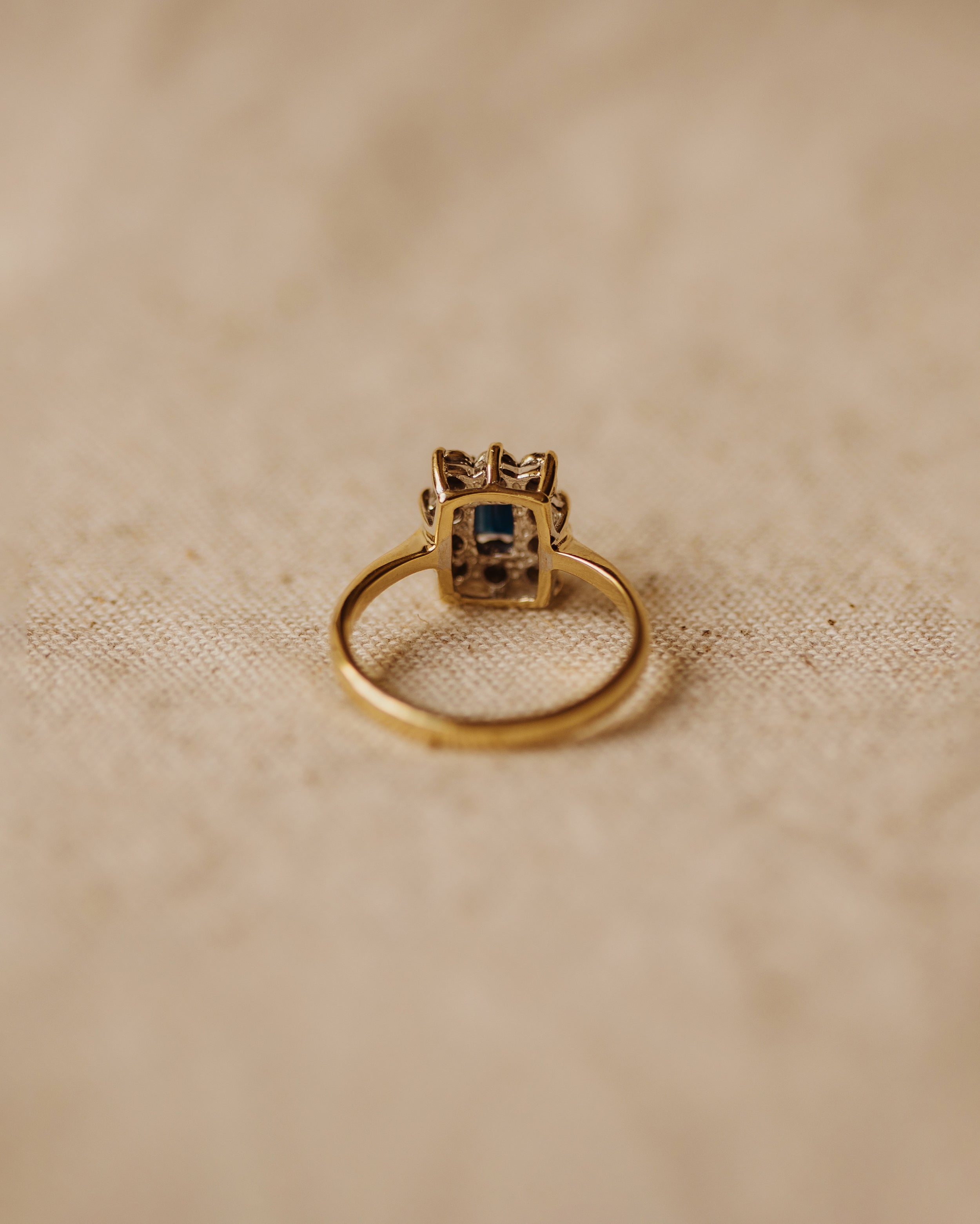 Charlotte Vintage 10ct Gold Sapphire & Diamond Ring
