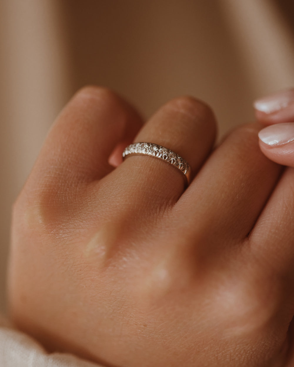 Lea 1977 18ct Gold Diamond Half Eternity Ring