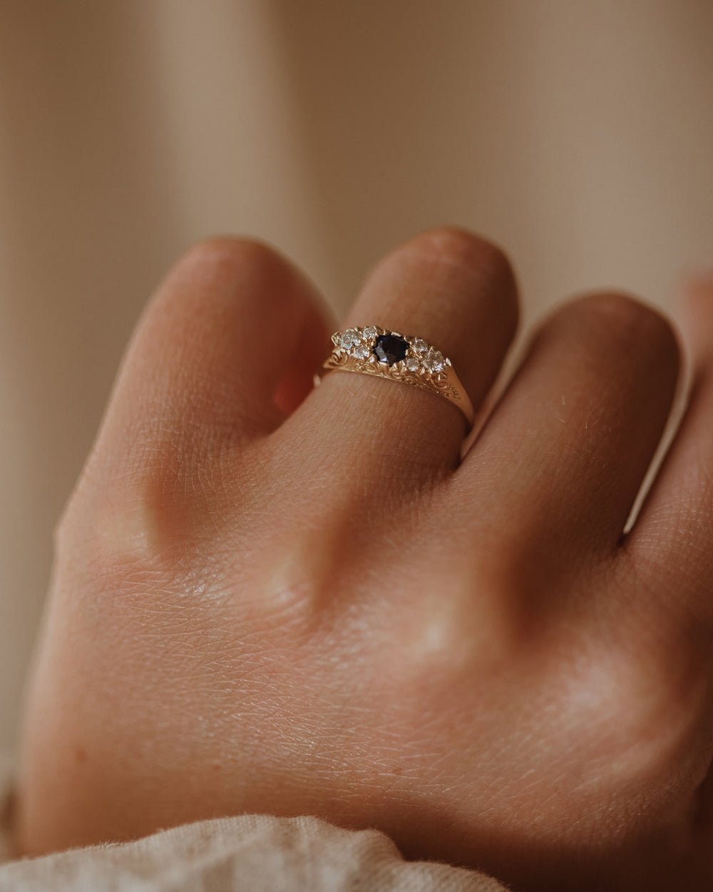 Rebekka 9ct Gold Sapphire & Diamond Ring