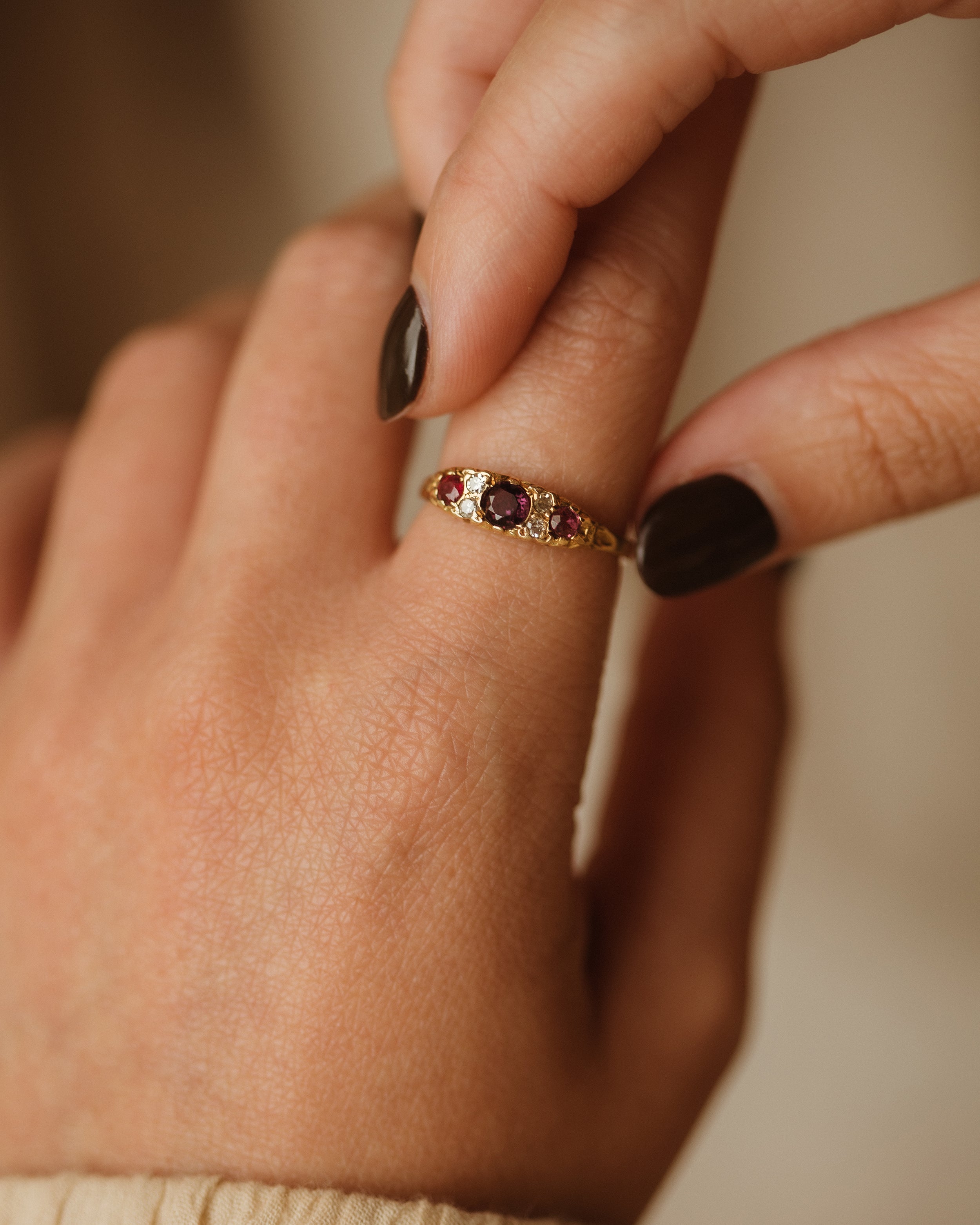 Theodora 1975 18ct Gold Ruby & Diamond Ring