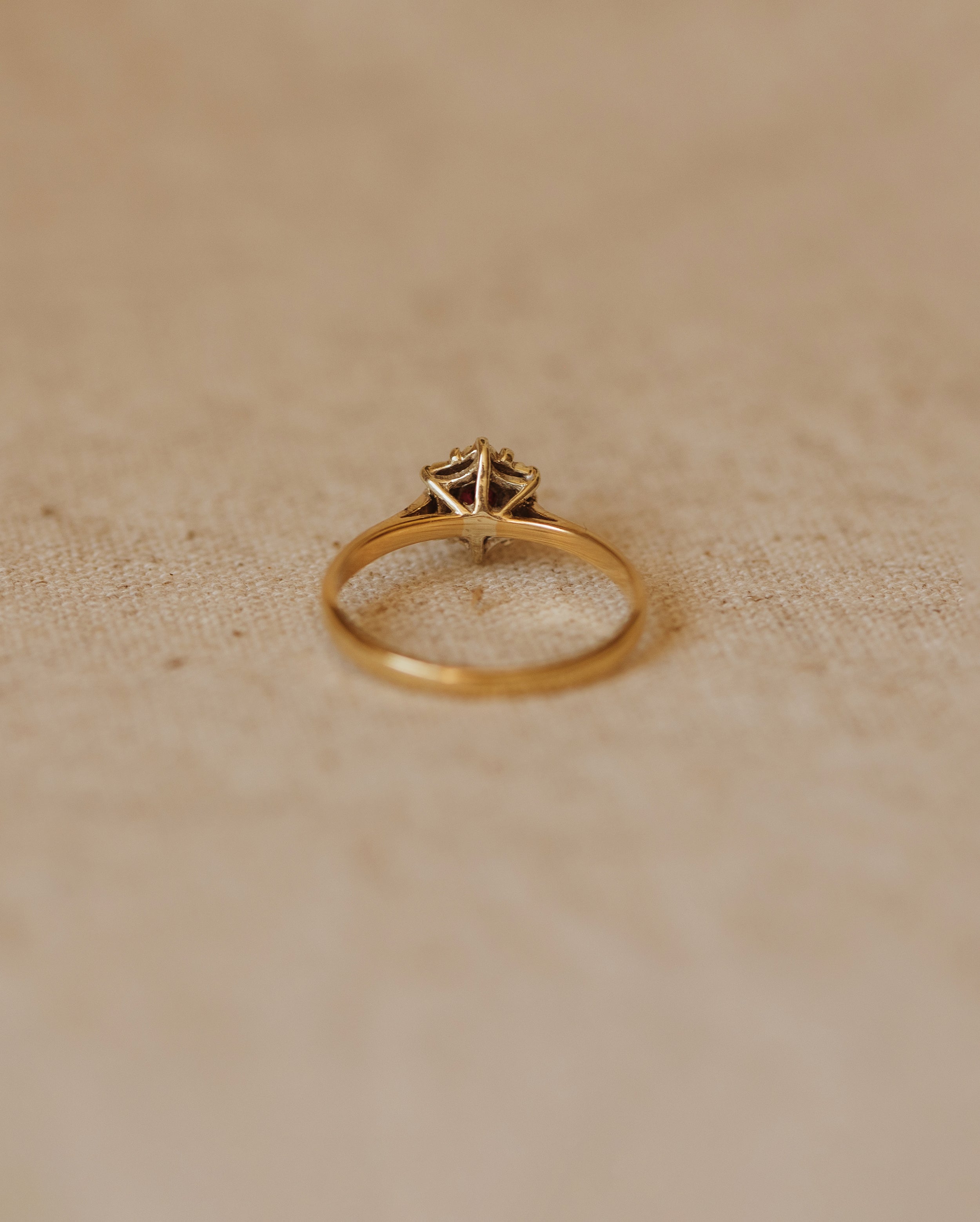 Bonnie Vintage 9ct Gold Amethyst & Diamond Ring