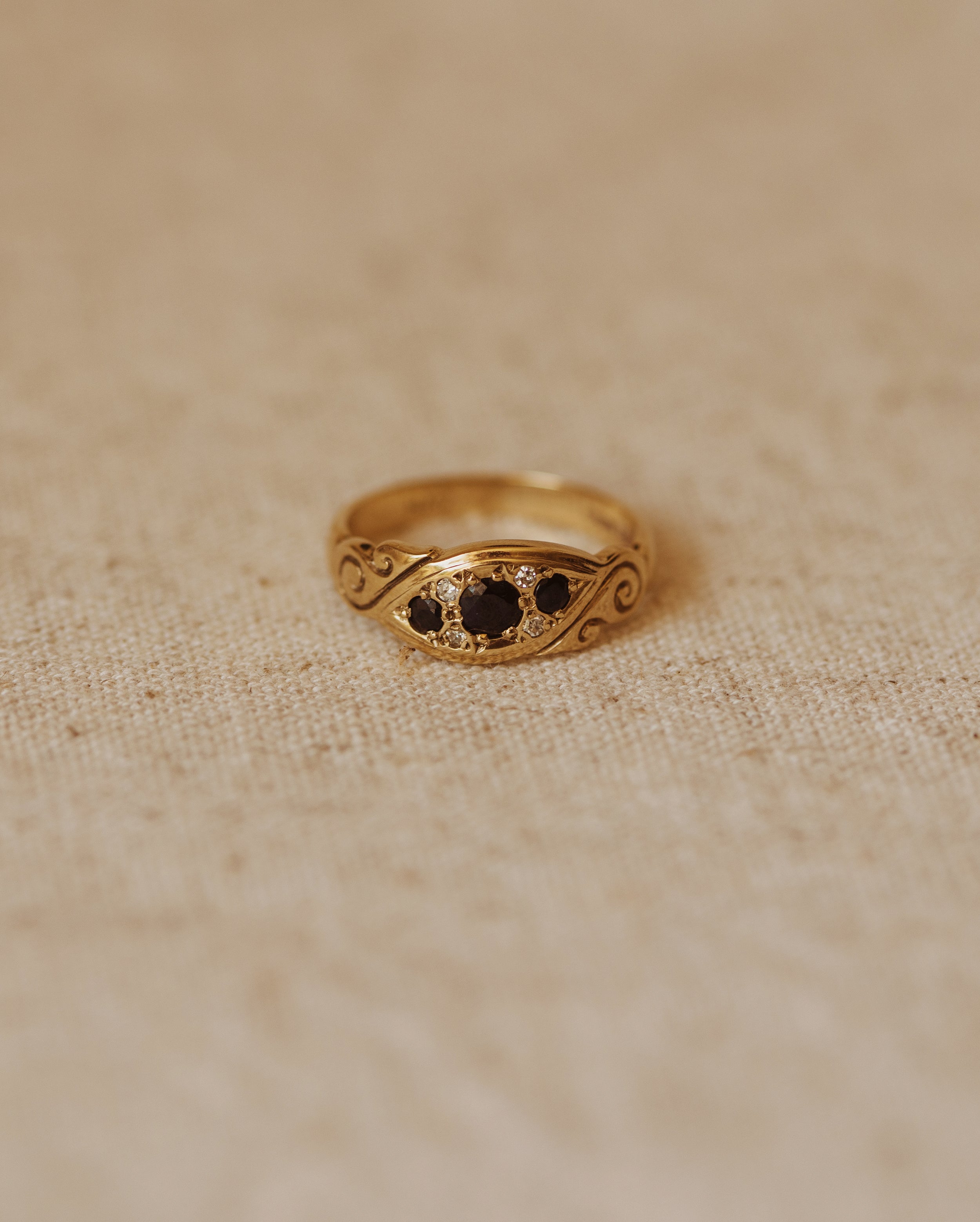 Esther 1983 9ct Gold Sapphire & Diamond Ring