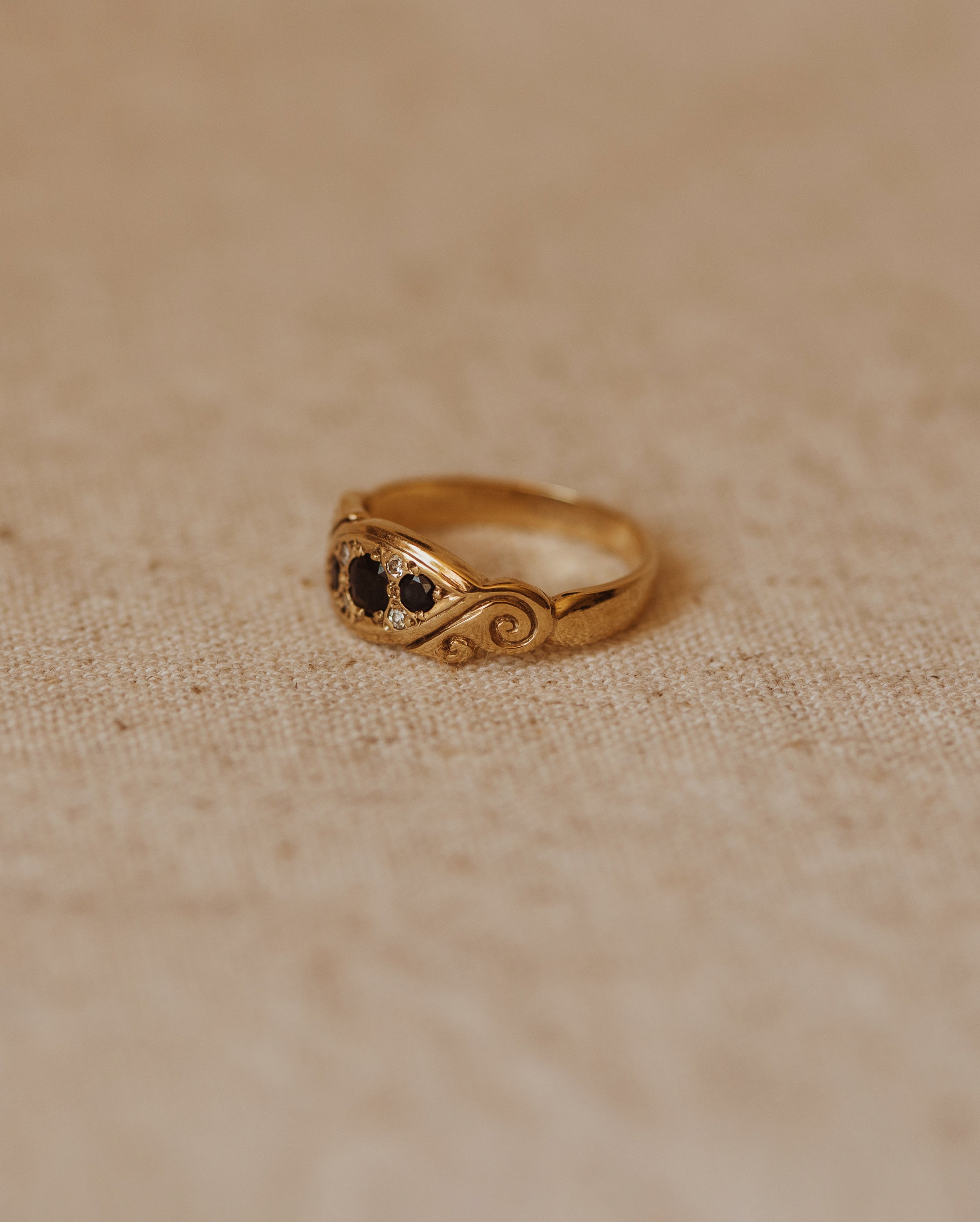 Esther 1983 9ct Gold Sapphire & Diamond Ring