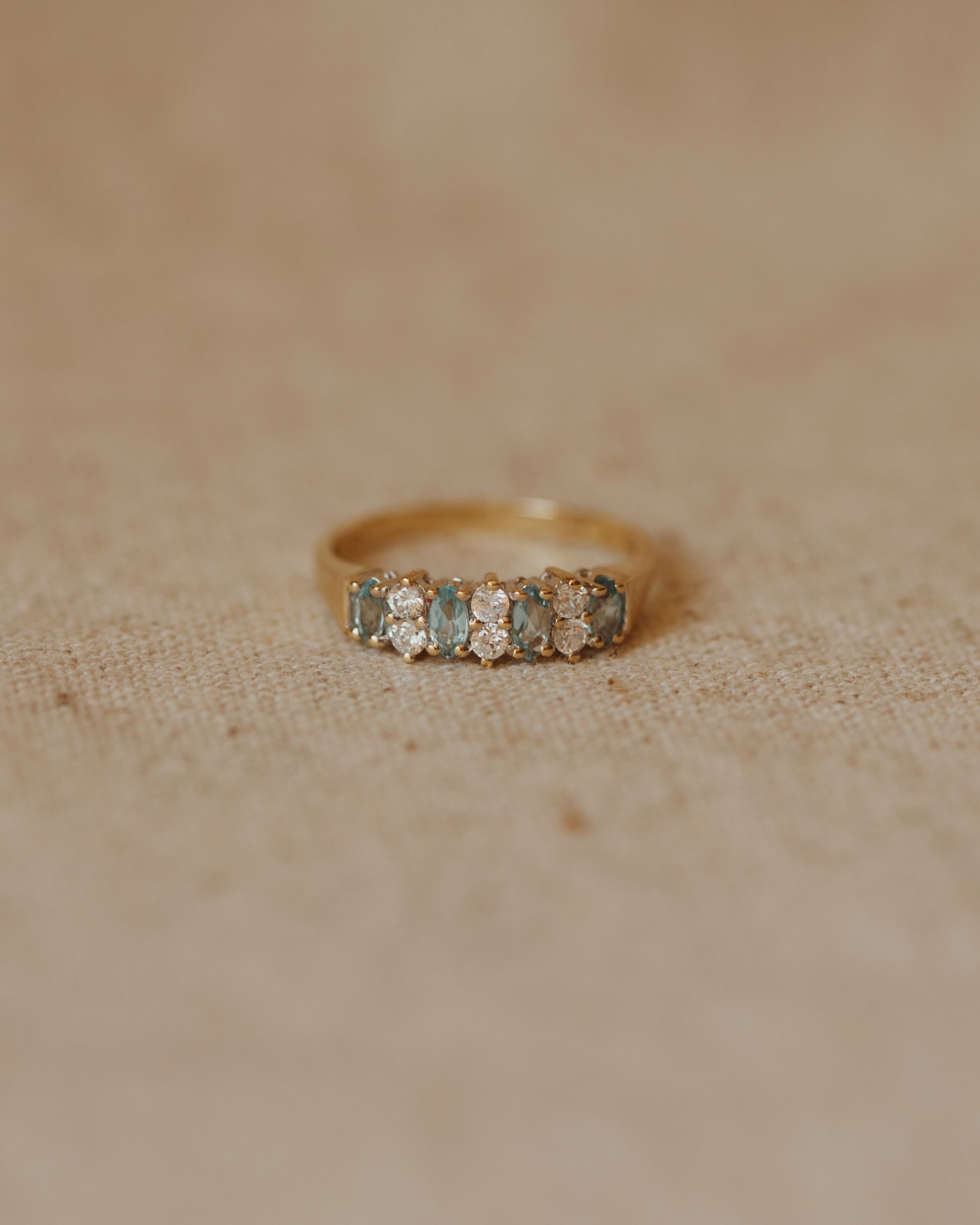 Frances Vintage 9ct Gold Blue Topaz Ring