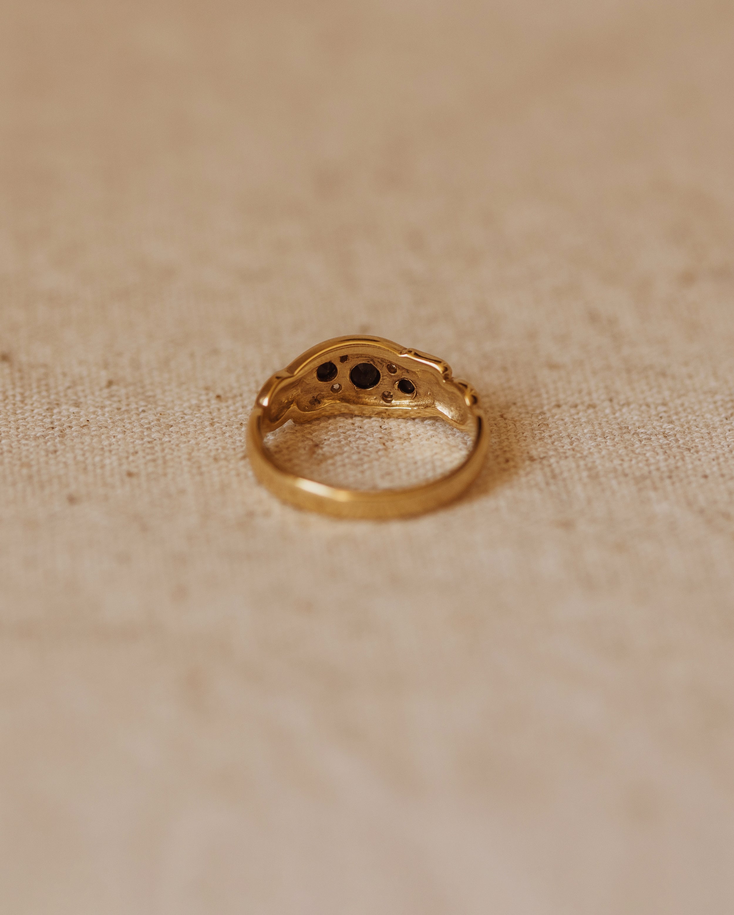 Esther 1983 9ct Gold Sapphire & Diamond Ring
