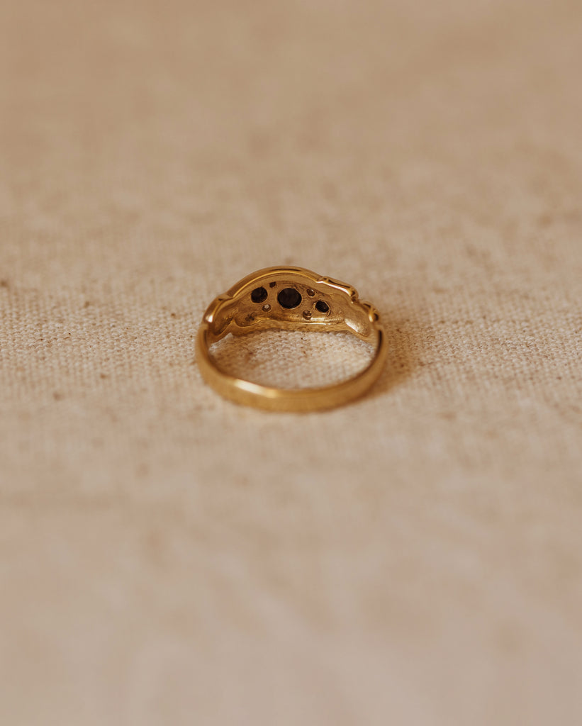 Esther 1983 9ct Gold Sapphire & Diamond Ring
