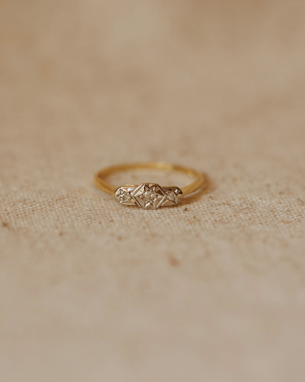 Cicely Antique 18ct Gold Diamond Ring