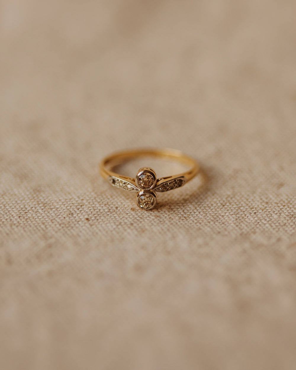 Ivy Antique 18ct Gold Old Cut Diamond Ring