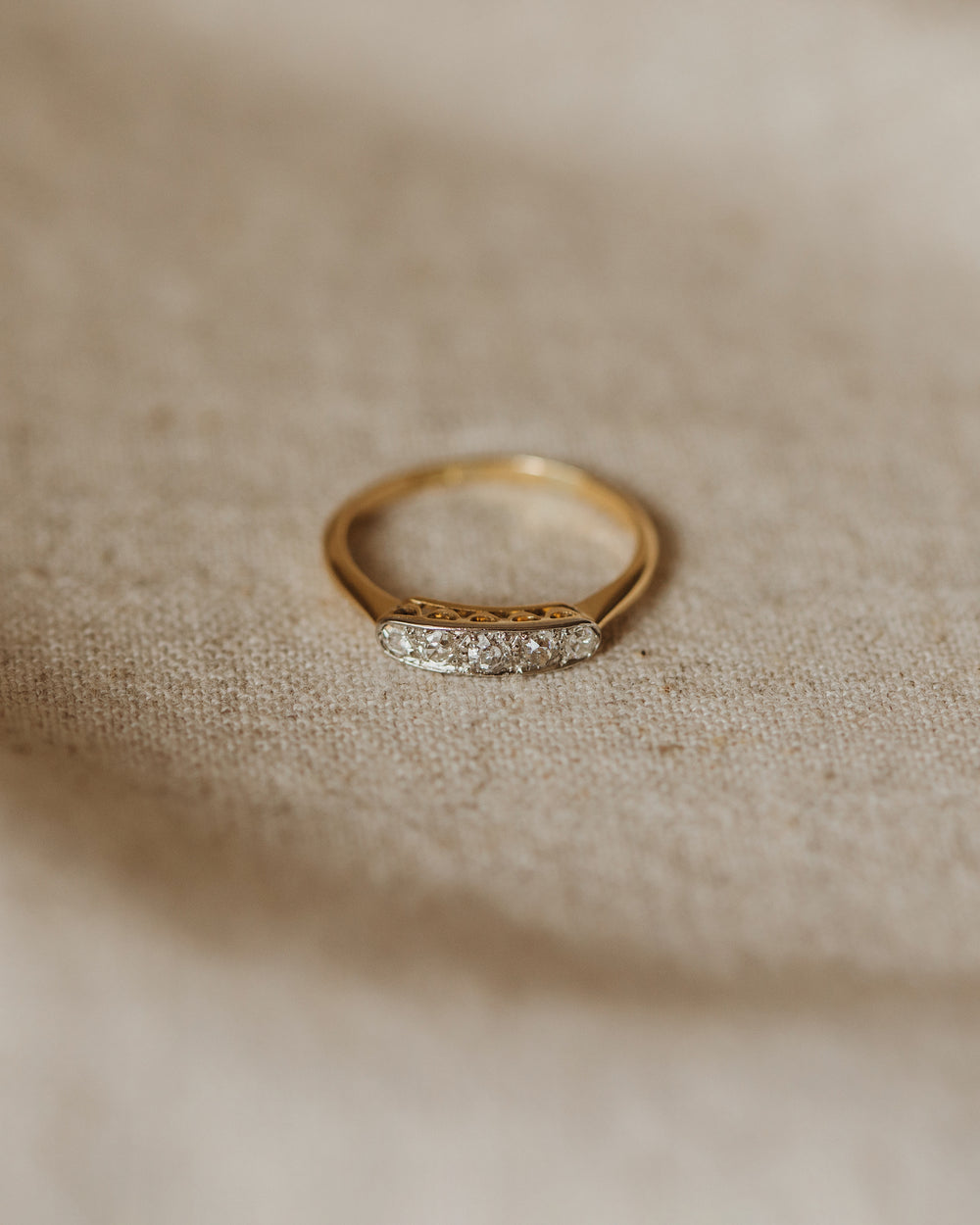 Constance Vintage 18ct Gold Five Stone Diamond Ring