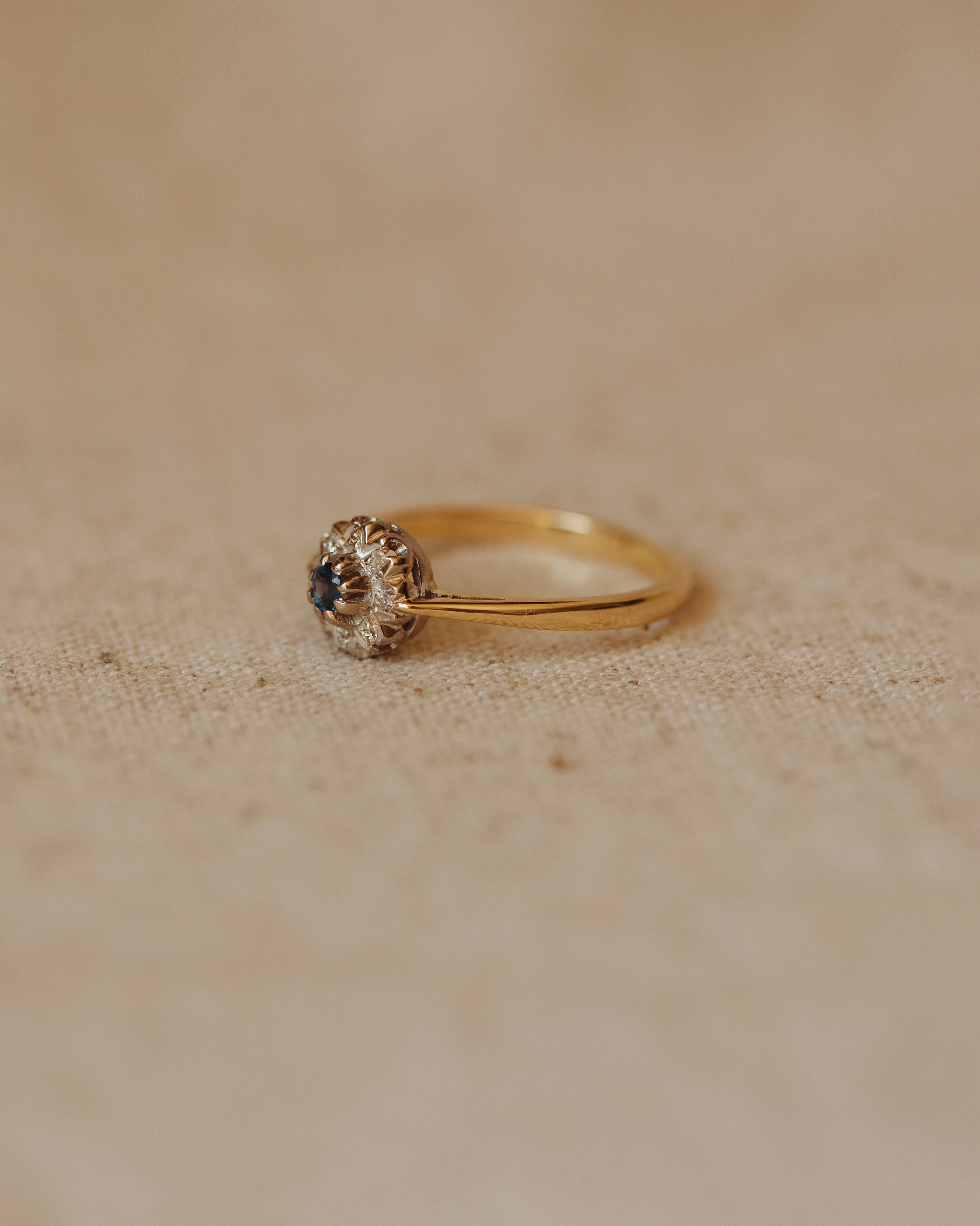 Henrietta Antique 18ct Gold Sapphire & Diamond Ring