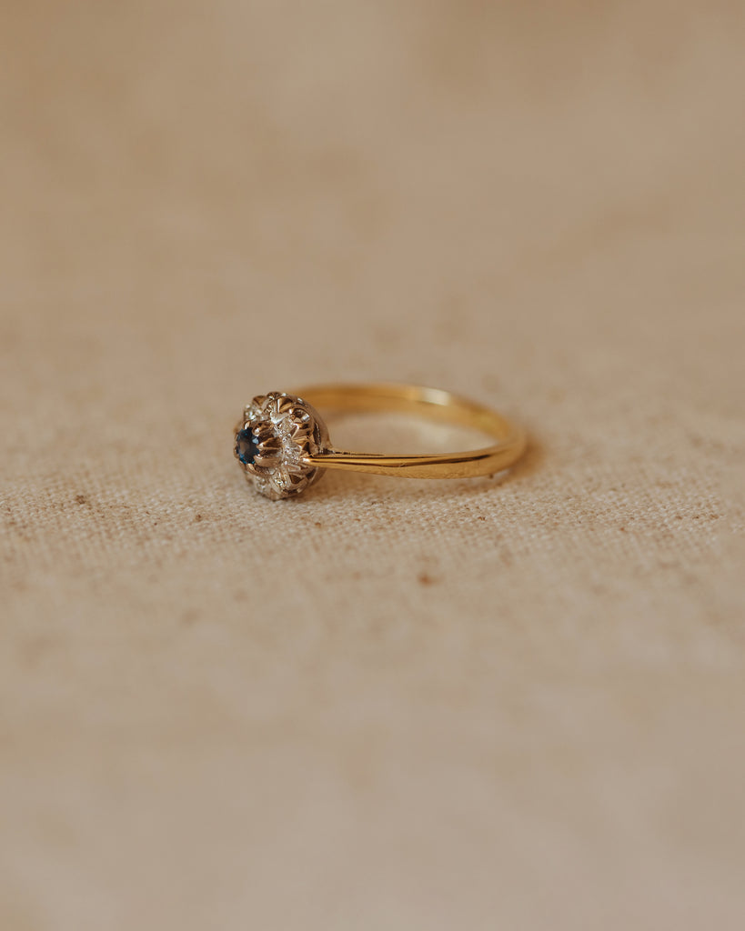 Henrietta Antique 18ct Gold Sapphire & Diamond Ring