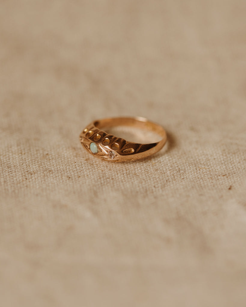 Mabel 1919 9ct Gold Opal Gypsy Ring