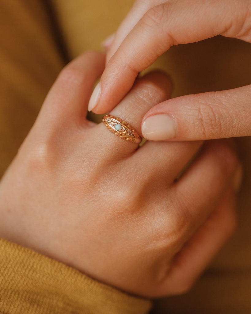Mabel 1919 9ct Gold Opal Gypsy Ring