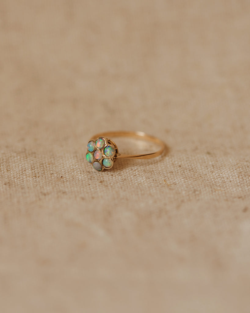 Alice Vintage 9ct Gold Opal Cluster Ring