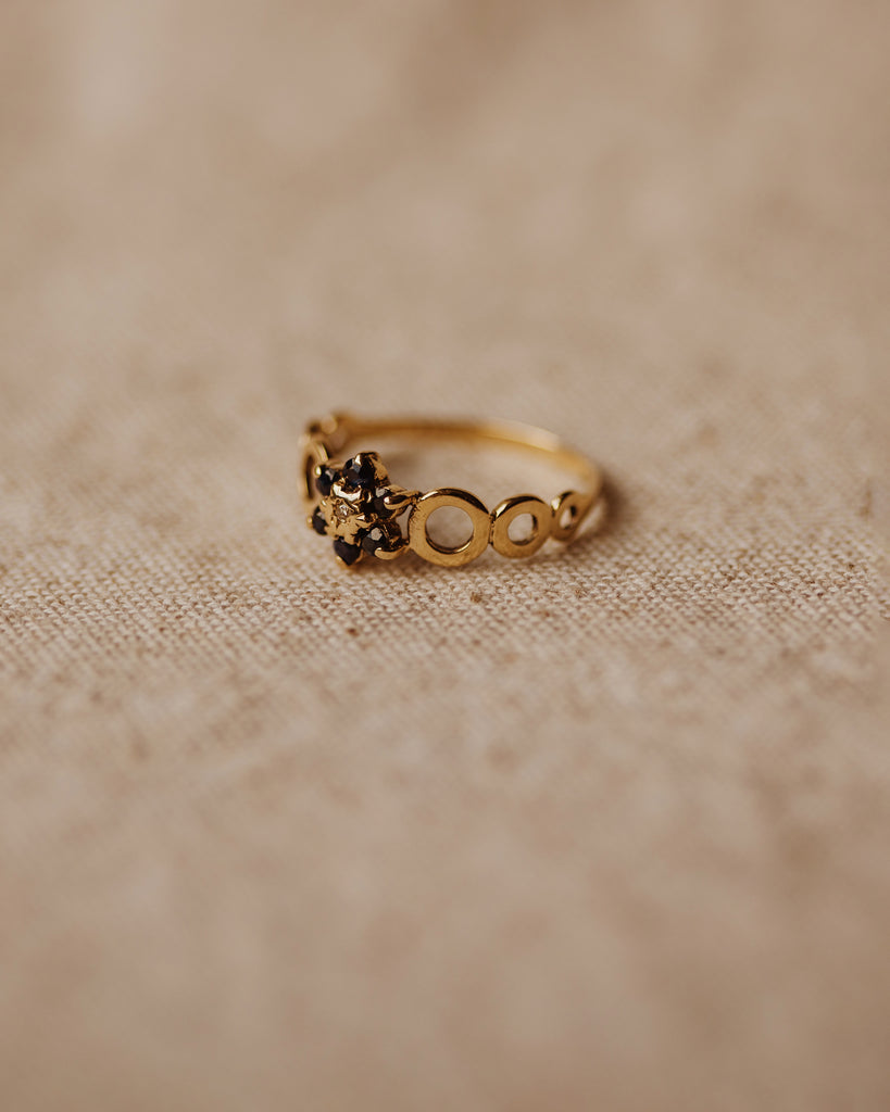 Janis 1978 9ct Gold Sapphire & Diamond Ring