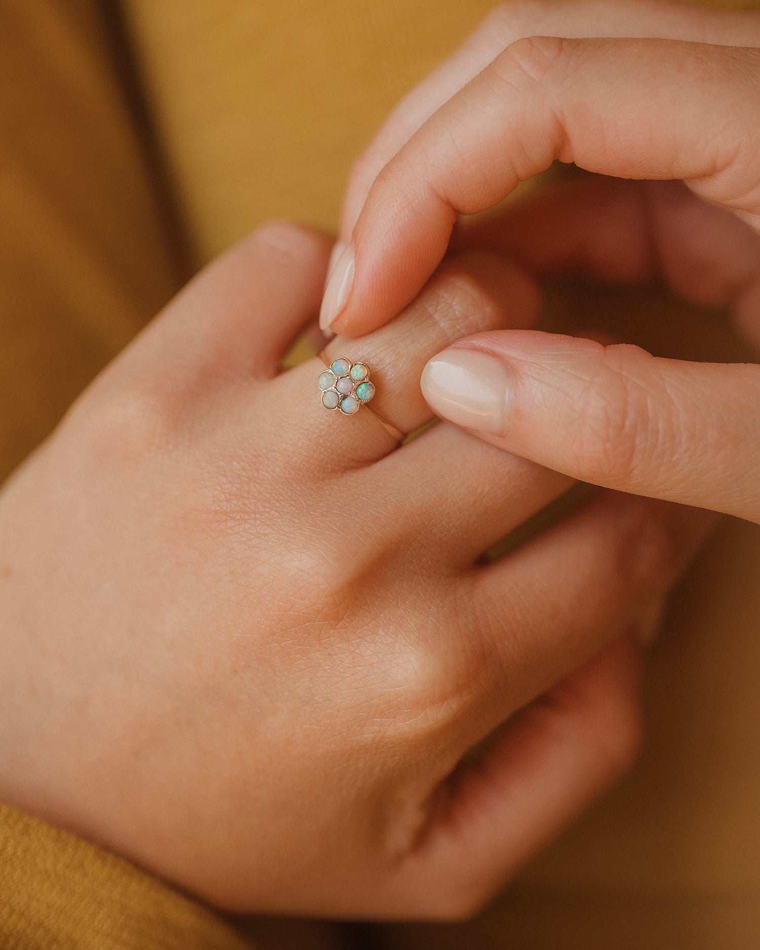 Alice Vintage 9ct Gold Opal Cluster Ring