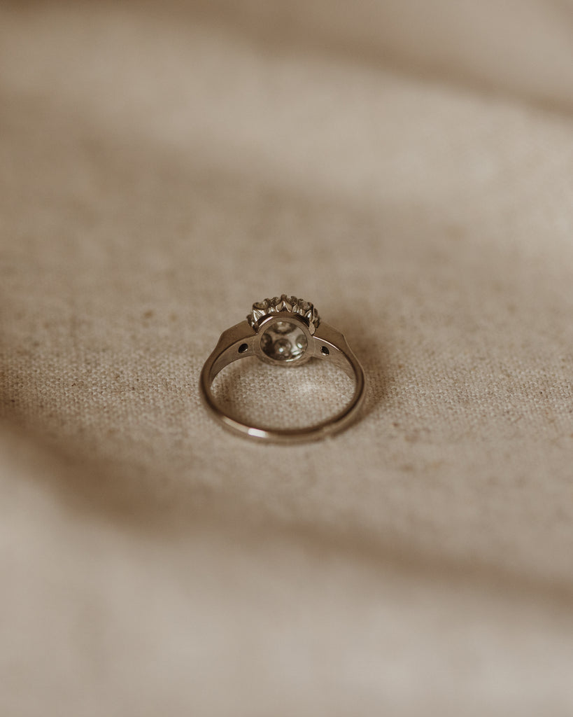 Henrietta Vintage 18ct White Gold Diamond Cluster Ring