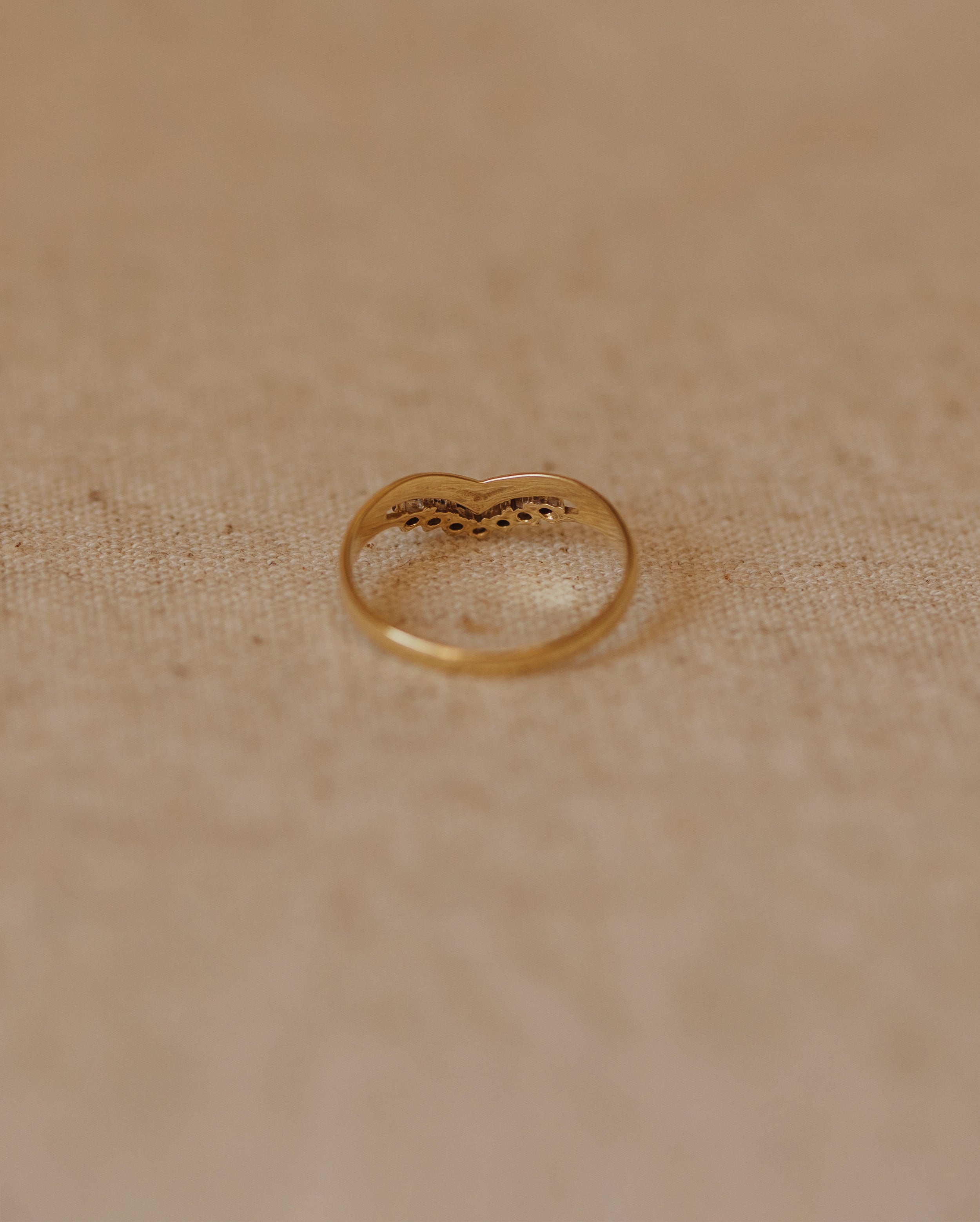 Georgia Vintage 9ct Gold Sapphire Wishbone Ring