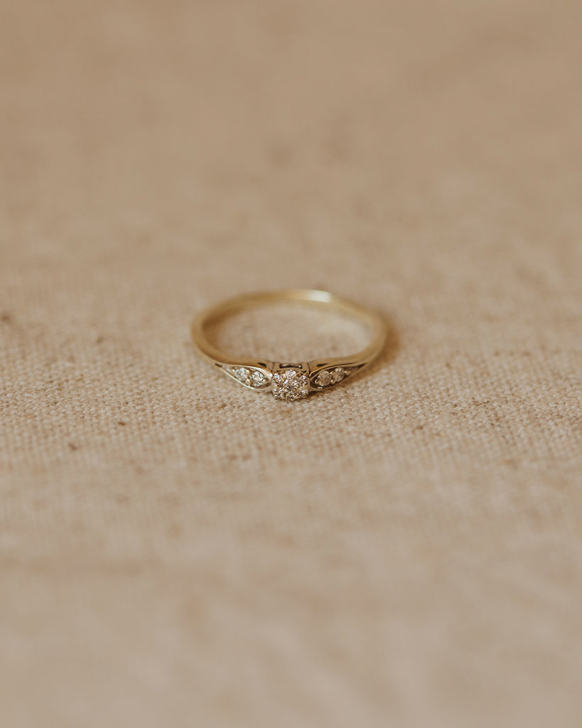 Clarice Vintage 9ct White Gold Diamond Ring