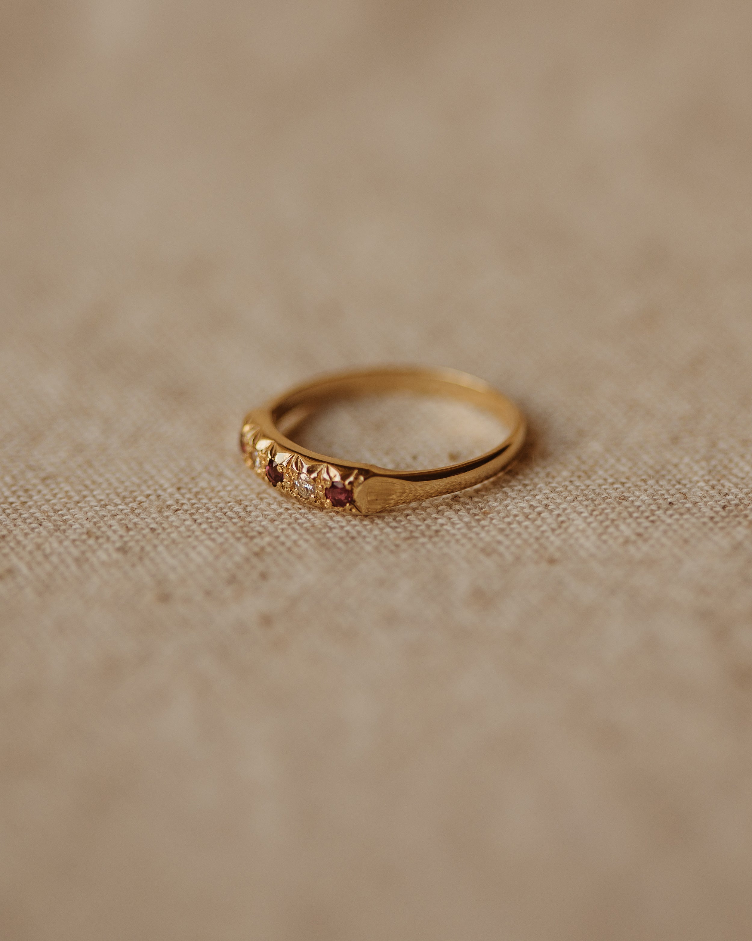 Eleanora 1984 9ct Gold Ruby & Diamond Ring