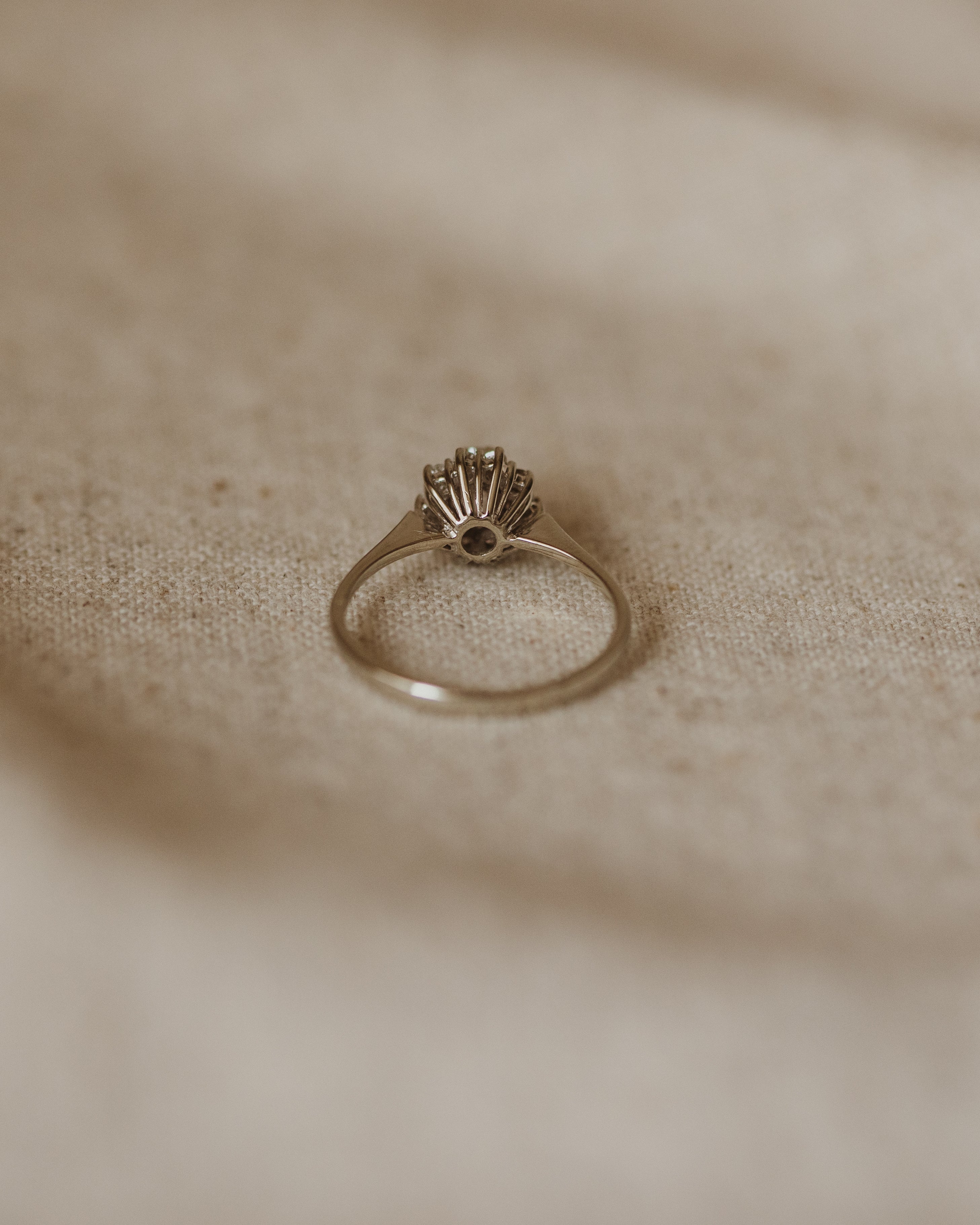 Emma Vintage 18ct White Gold Diamond Cluster Ring