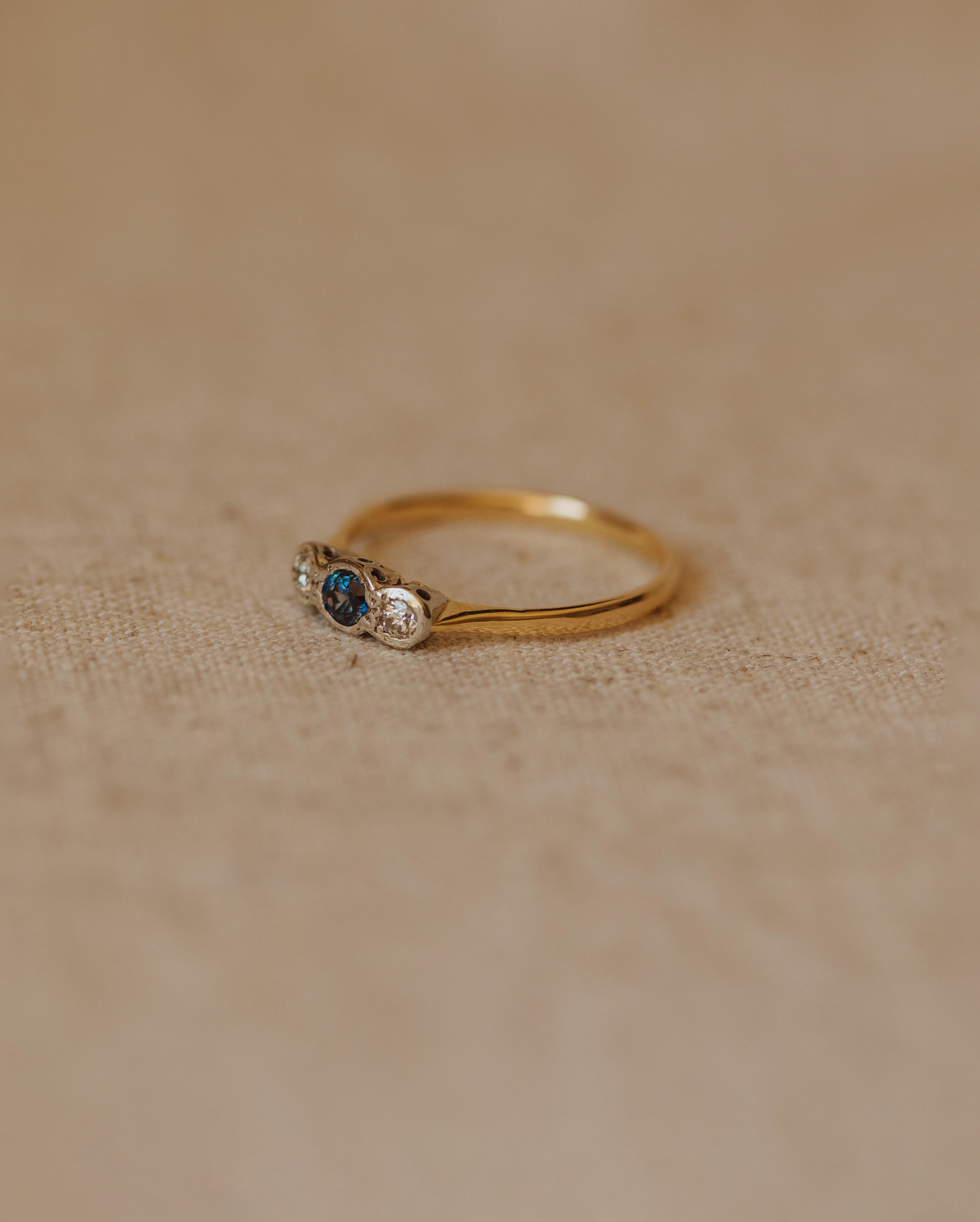Josephine 1940 18ct Gold Sapphire & Diamond Ring
