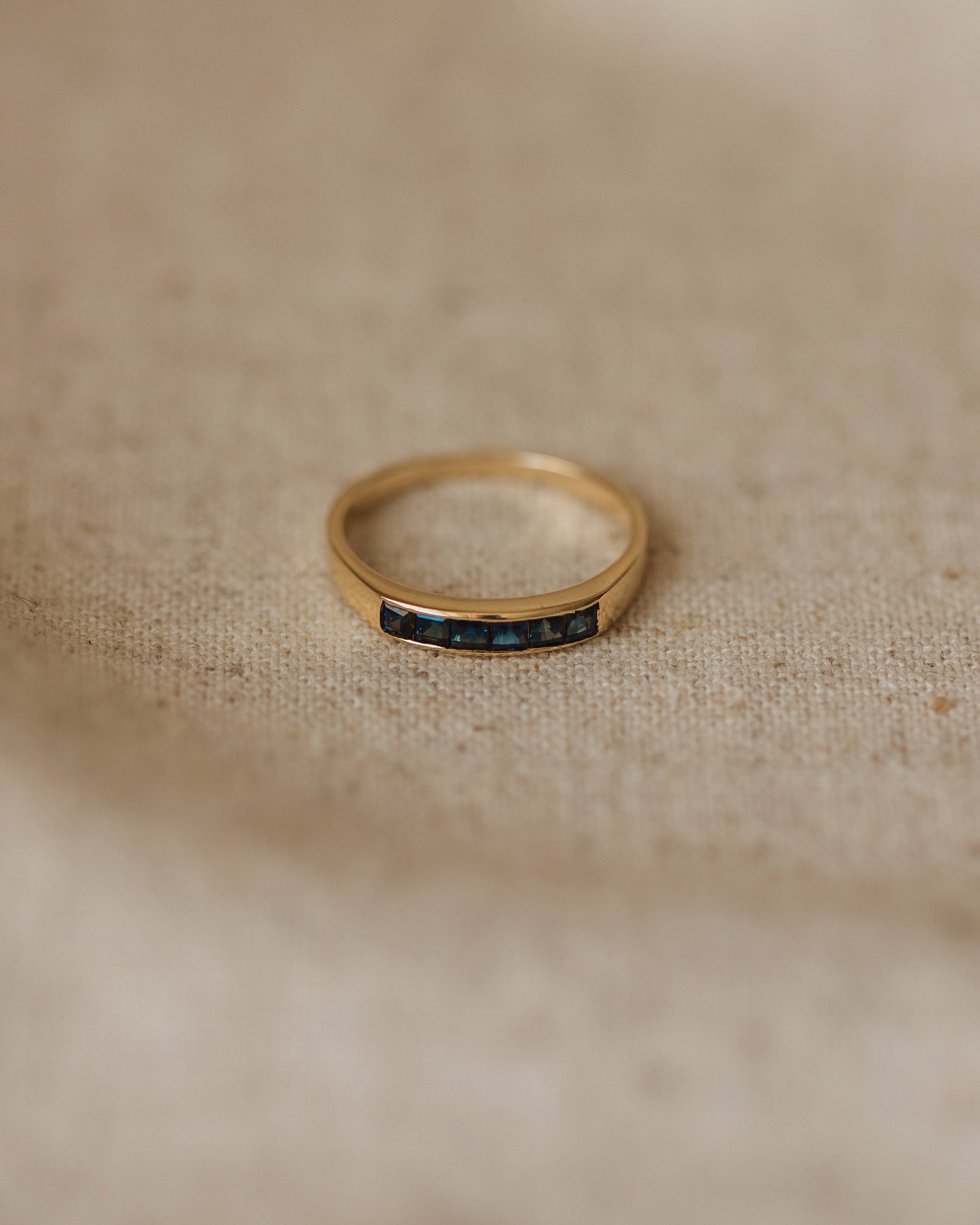 Aster Vintage 18ct Gold Sapphire Half Eternity Ring