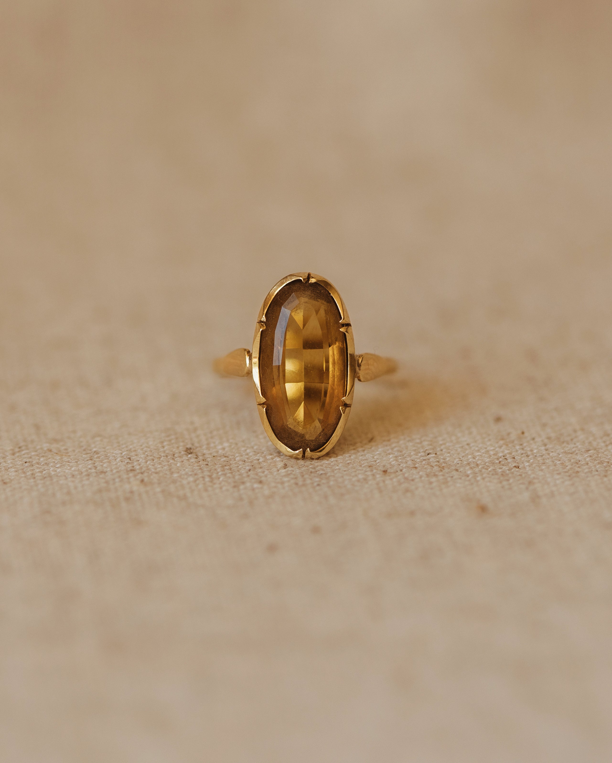 Jean Vintage 9ct Gold Smoky Quartz Ring