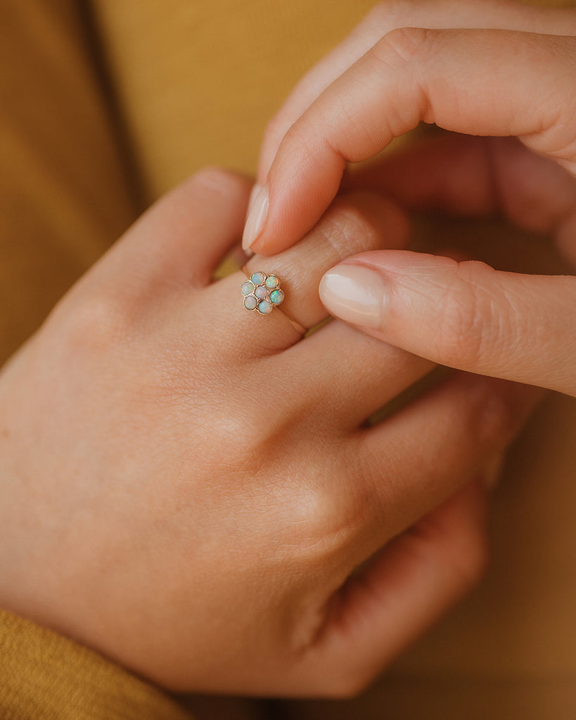 Alice Vintage 9ct Gold Opal Cluster Ring