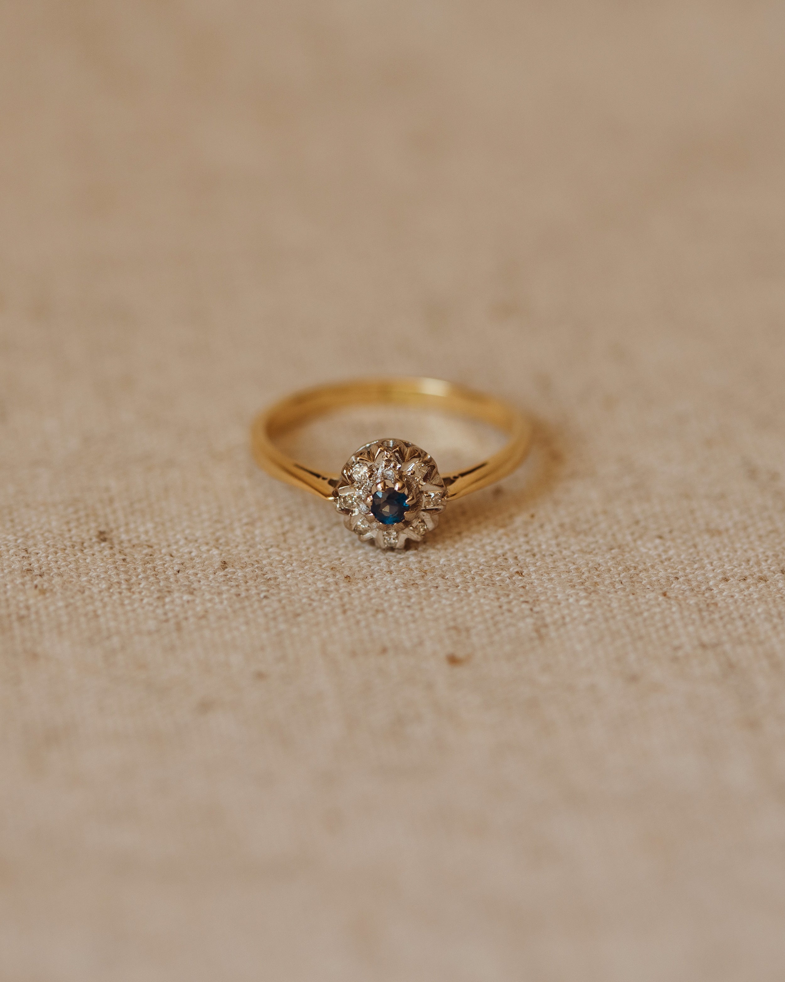 Henrietta Antique 18ct Gold Sapphire & Diamond Ring
