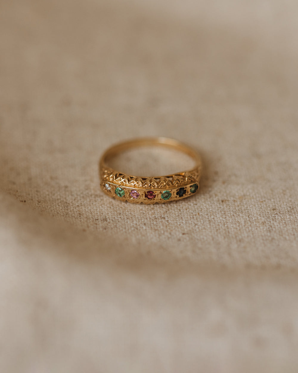 Martha 1985 9ct Gold Dearest Half Eternity Ring