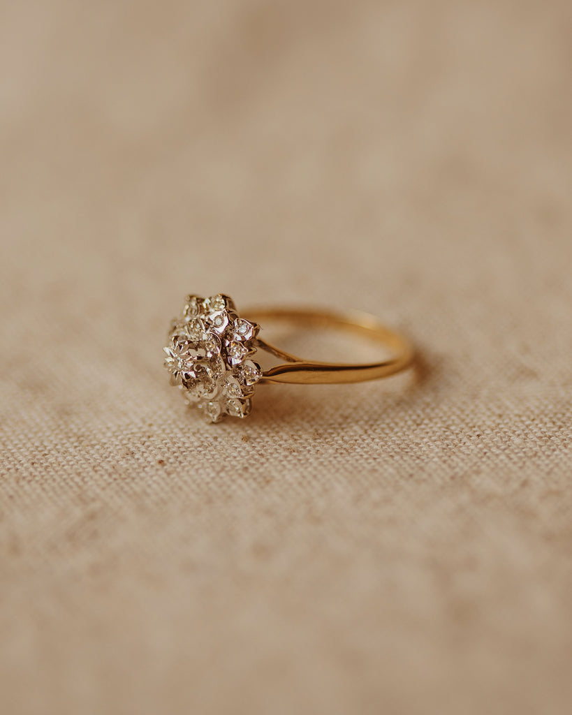 Sylvia 1981 9ct Gold Diamond Cluster Ring