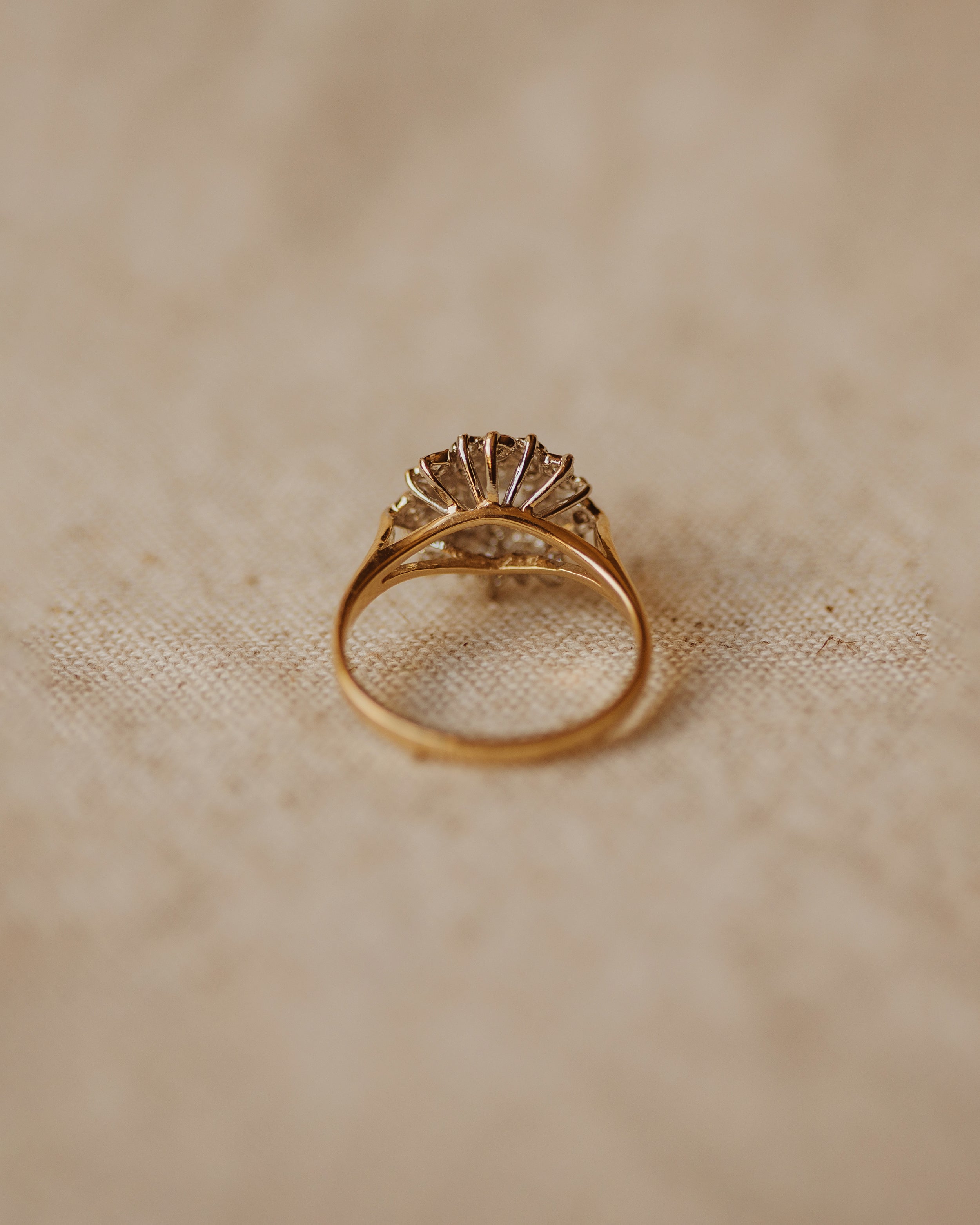 Sylvia 1981 9ct Gold Diamond Cluster Ring