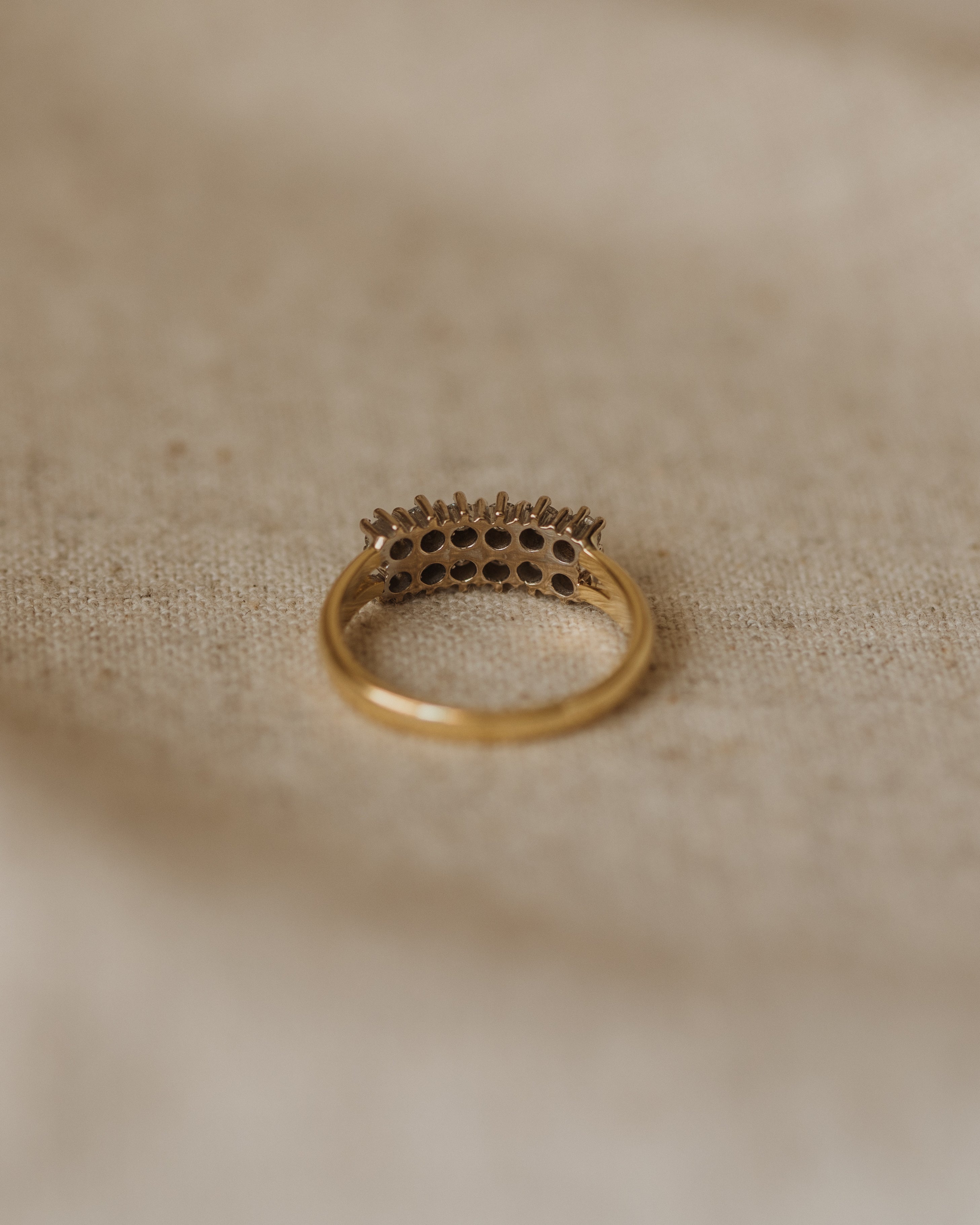 Delia 1989 18ct Gold Two Row Diamond Ring