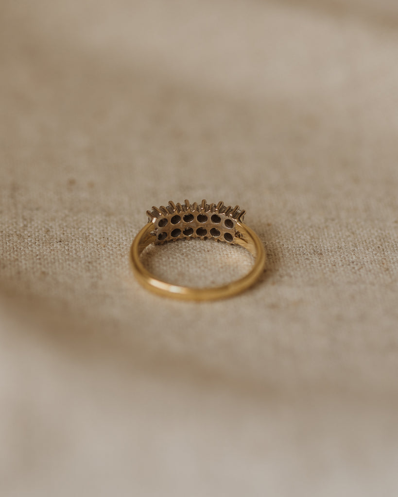 Delia 1989 18ct Gold Two Row Diamond Ring
