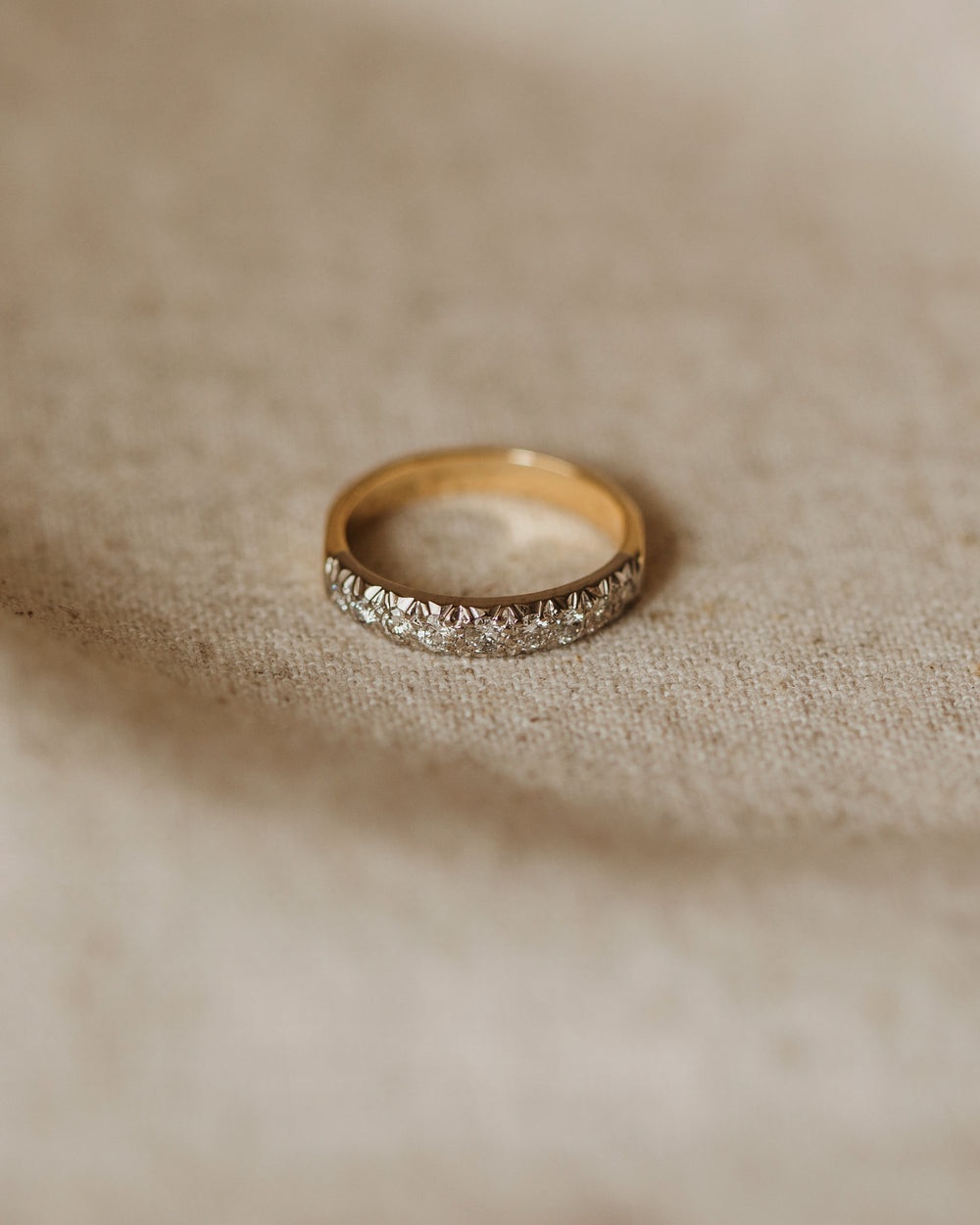 Lea 1977 18ct Gold Diamond Half Eternity Ring