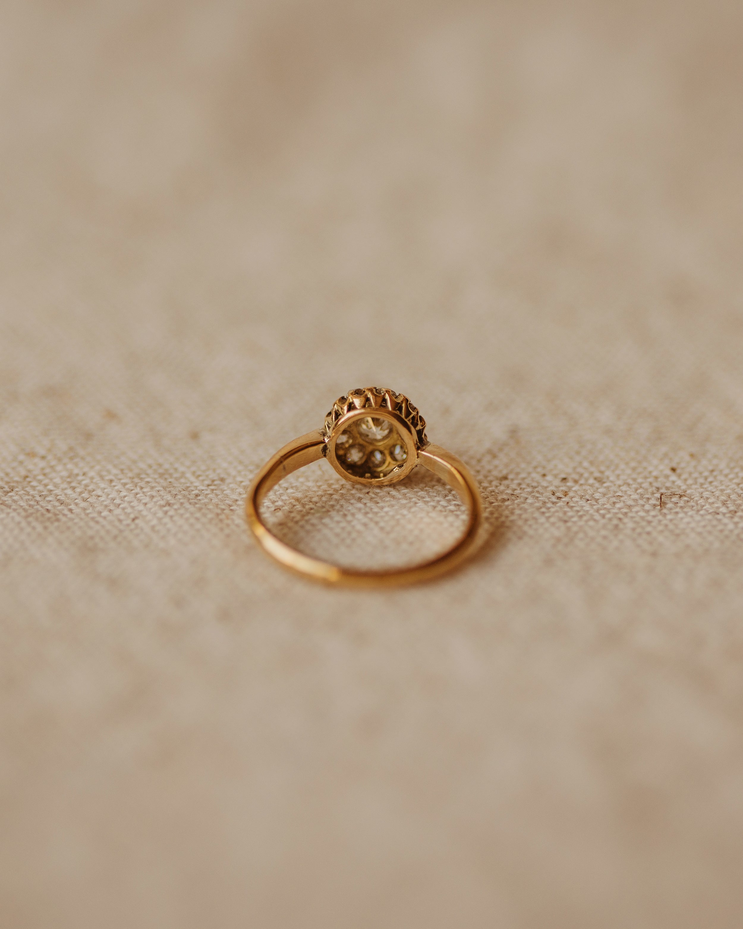 Lillian 1910 18ct Gold Old Cut Diamond Cluster Ring