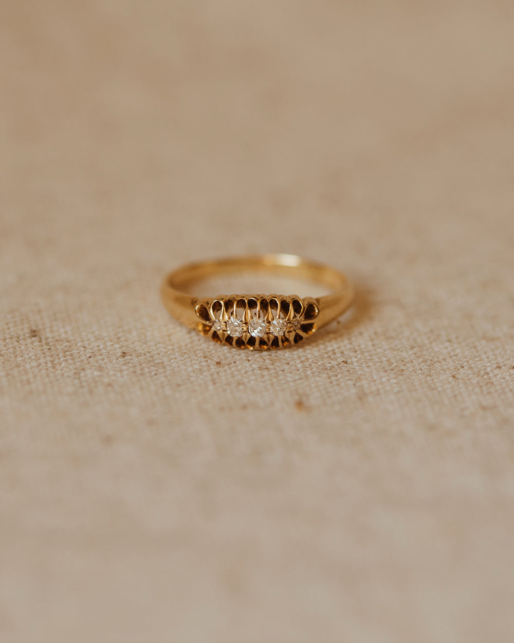 Olga Antique 18ct Gold Diamond Ring