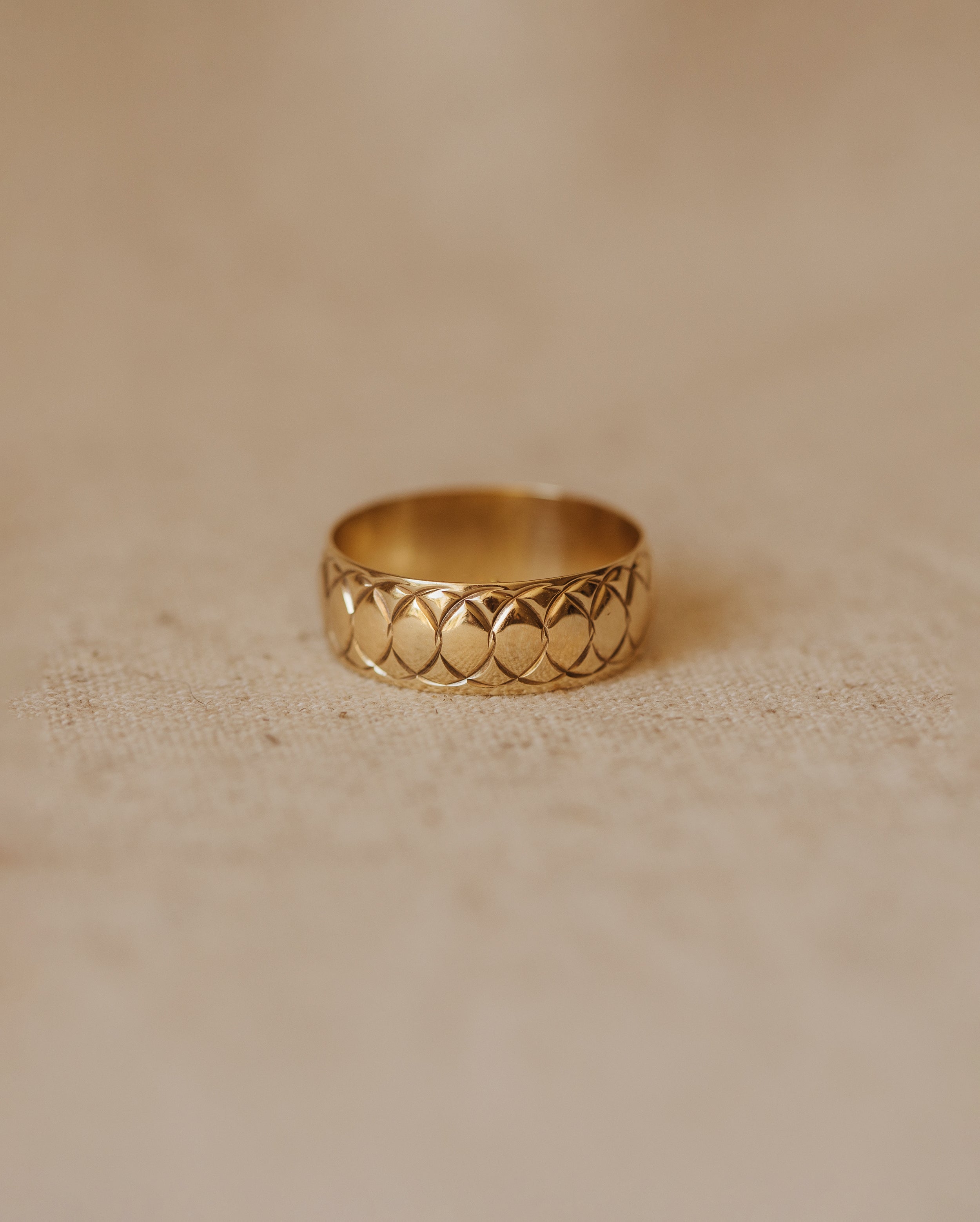 Image of Zadie Vintage 9ct Gold Wedding Band Ring