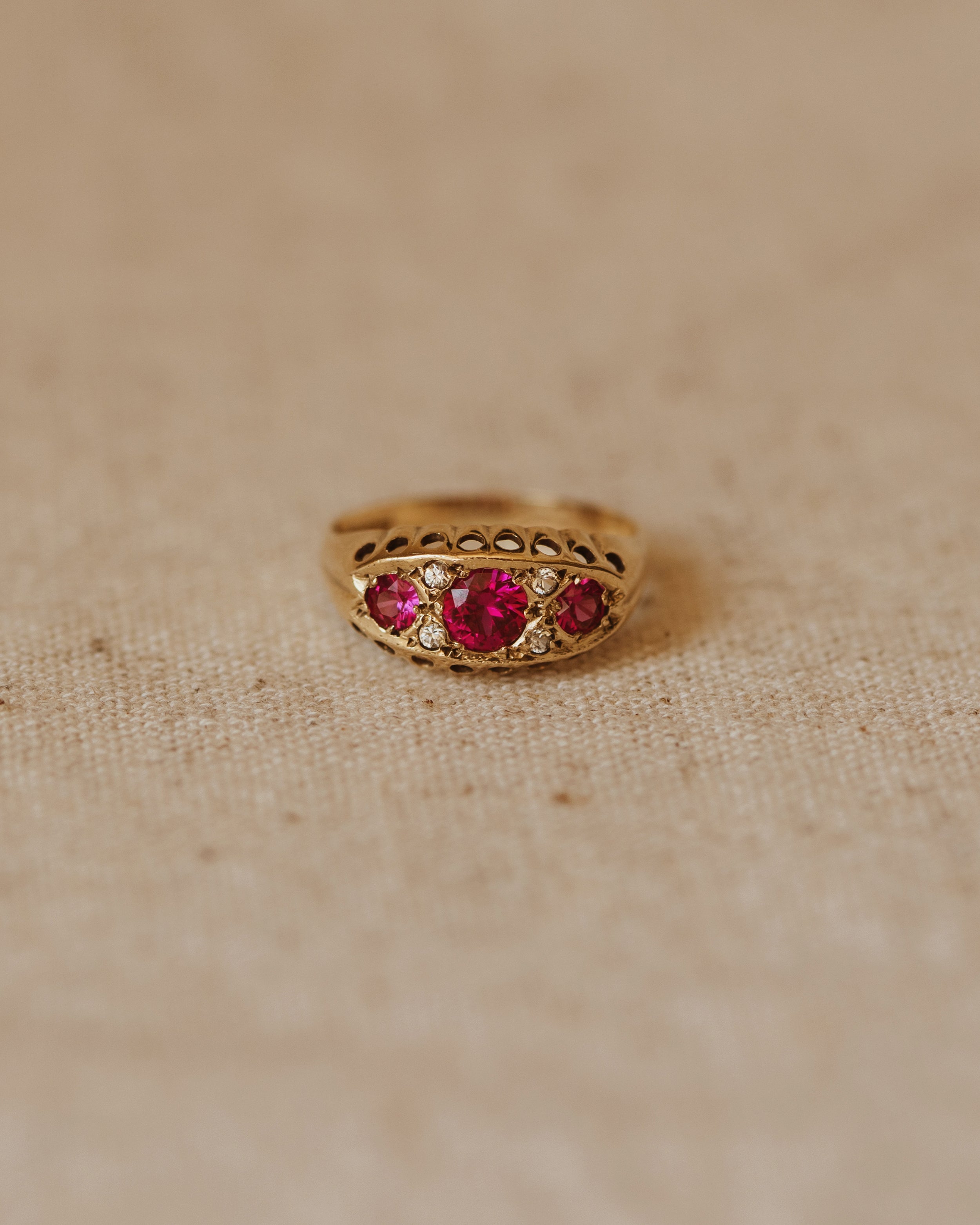 Flossie 1969 9ct Gold Ruby & Diamond Ring