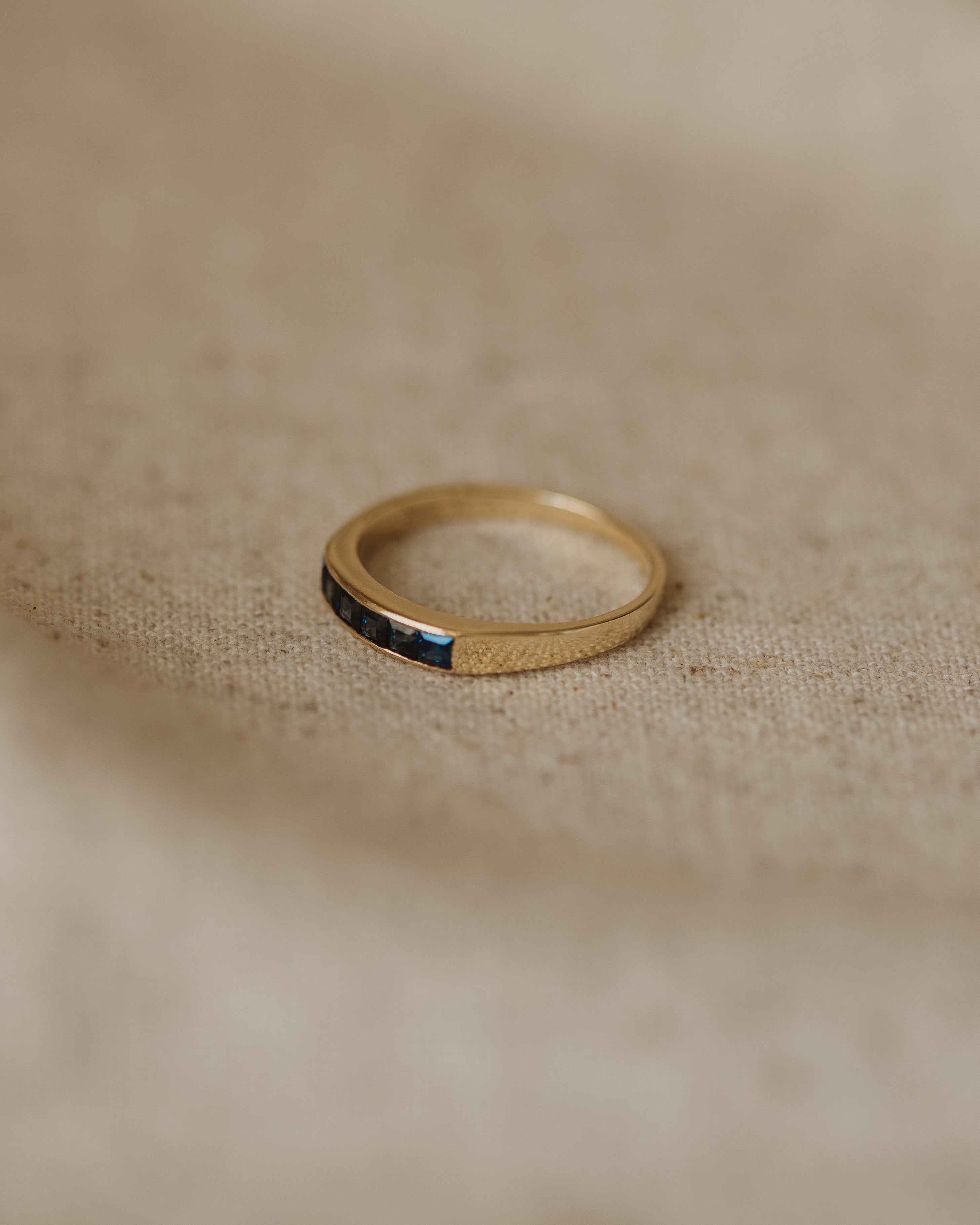 Aster Vintage 18ct Gold Sapphire Half Eternity Ring