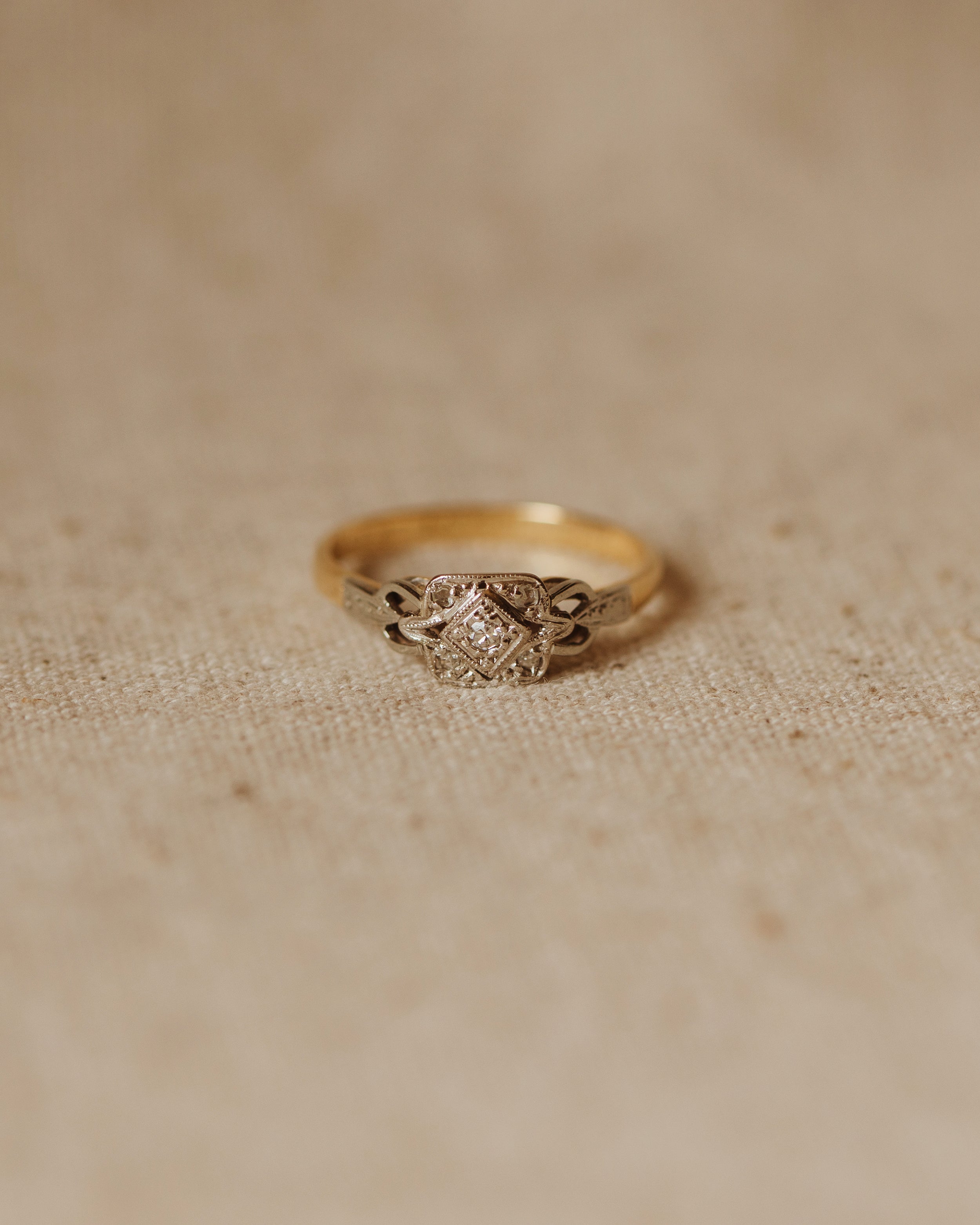 Maeve Antique 18ct Gold Art Deco Diamond Ring