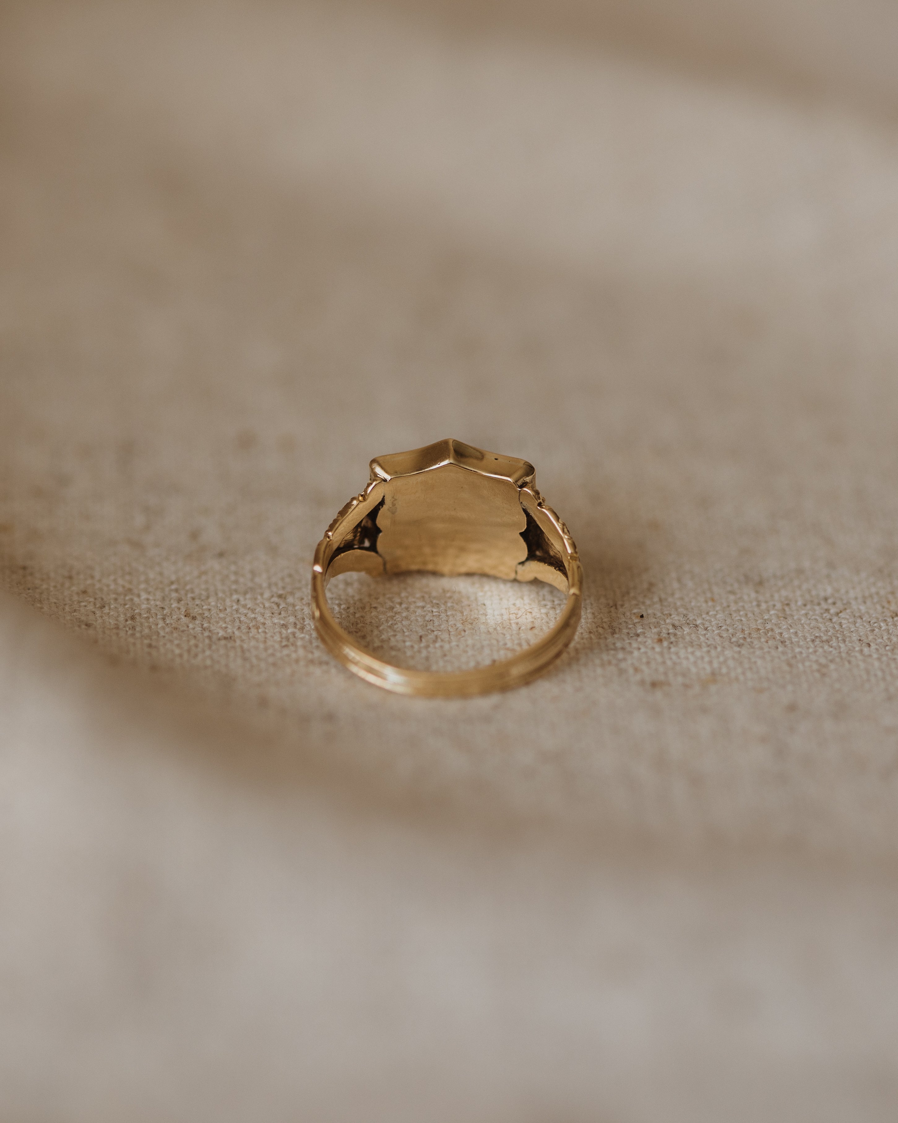 Maeve Antique 18ct Gold Victorian Pearl Mourning Ring