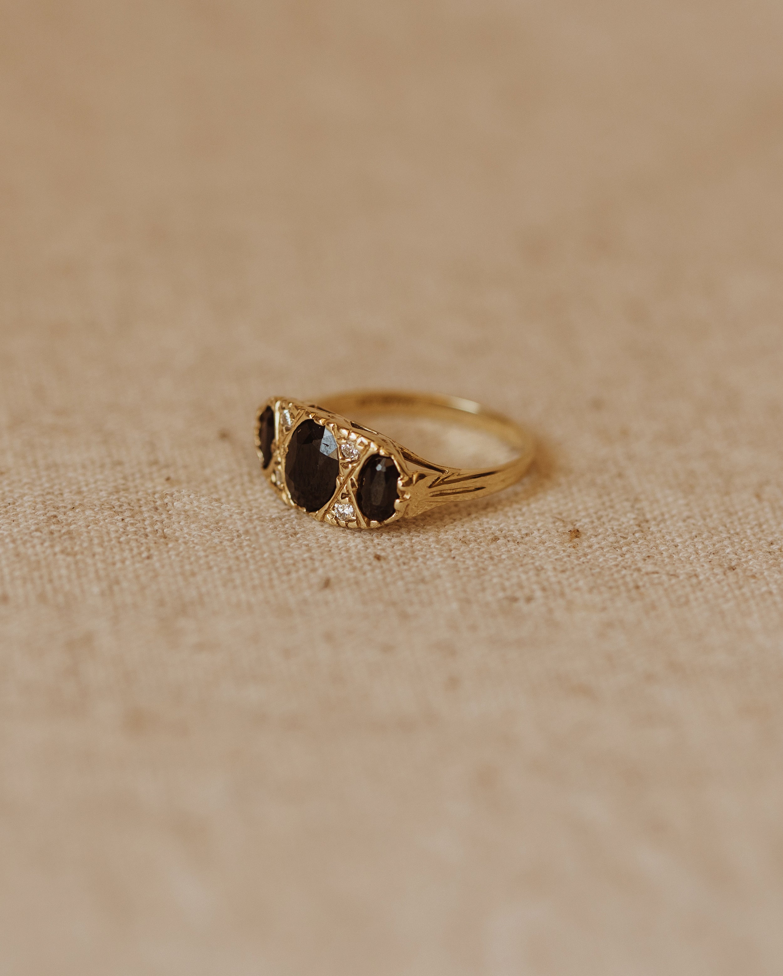 Lucille Vintage 9ct Gold Sapphire & Diamond Ring